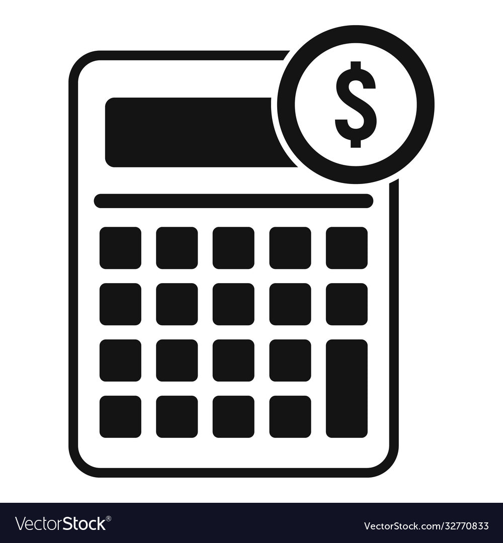 Online loan calculator icon.
