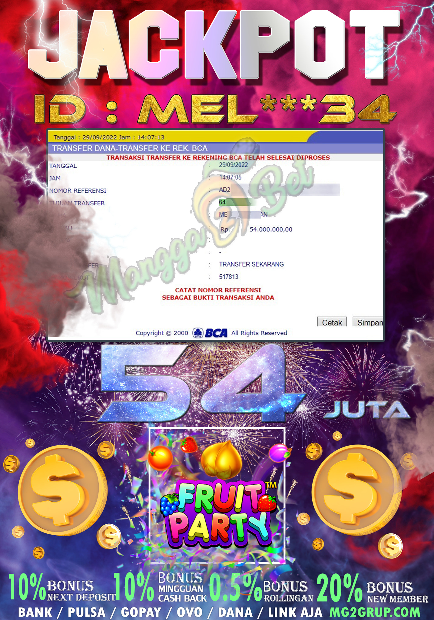JACKPOT 54 JUTA DARI KAKEK ZEUS CAIR DI MANGGA2BET