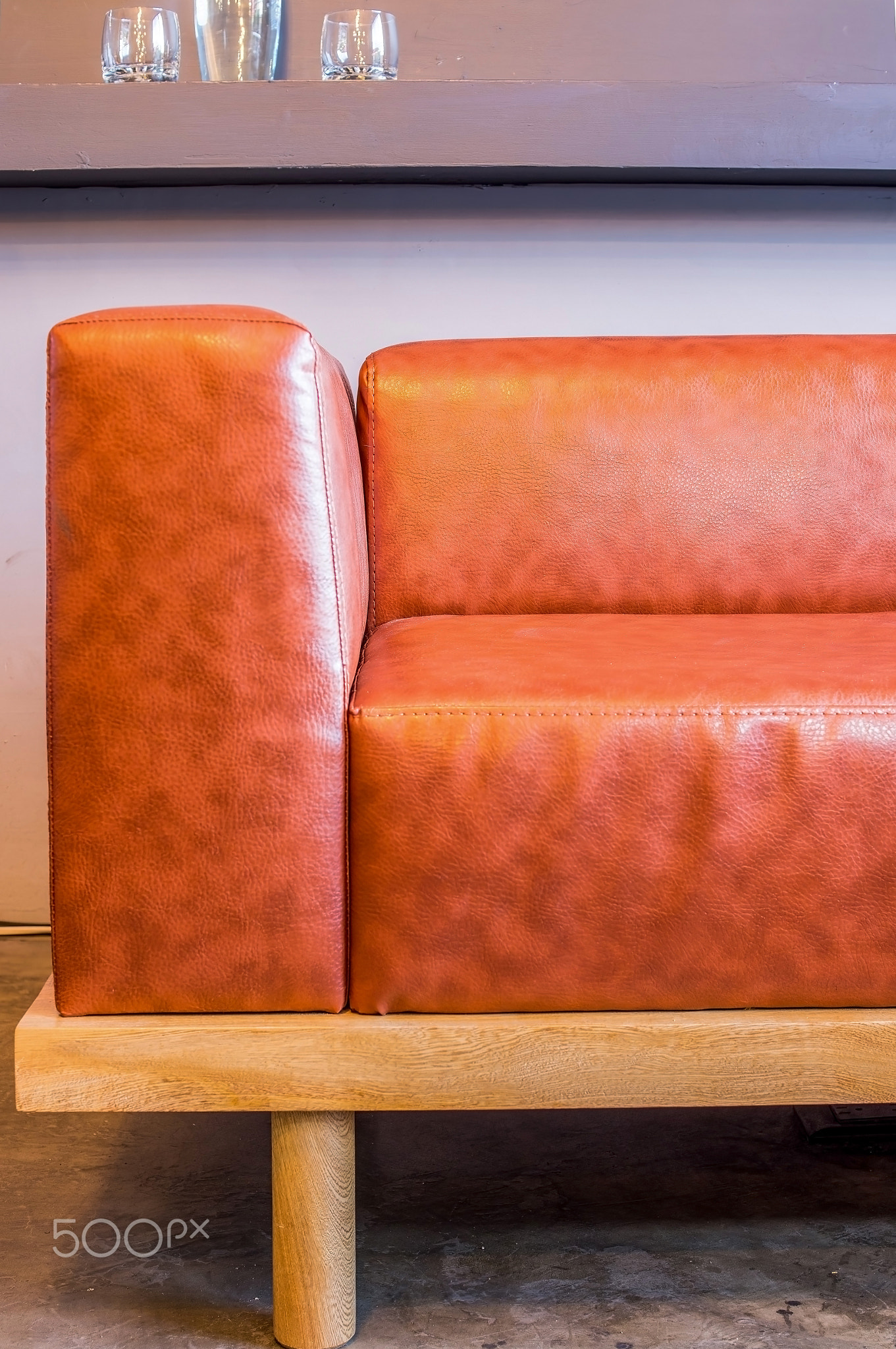 L-shaped armchair or sofa in solid oak or oak wood, with natural