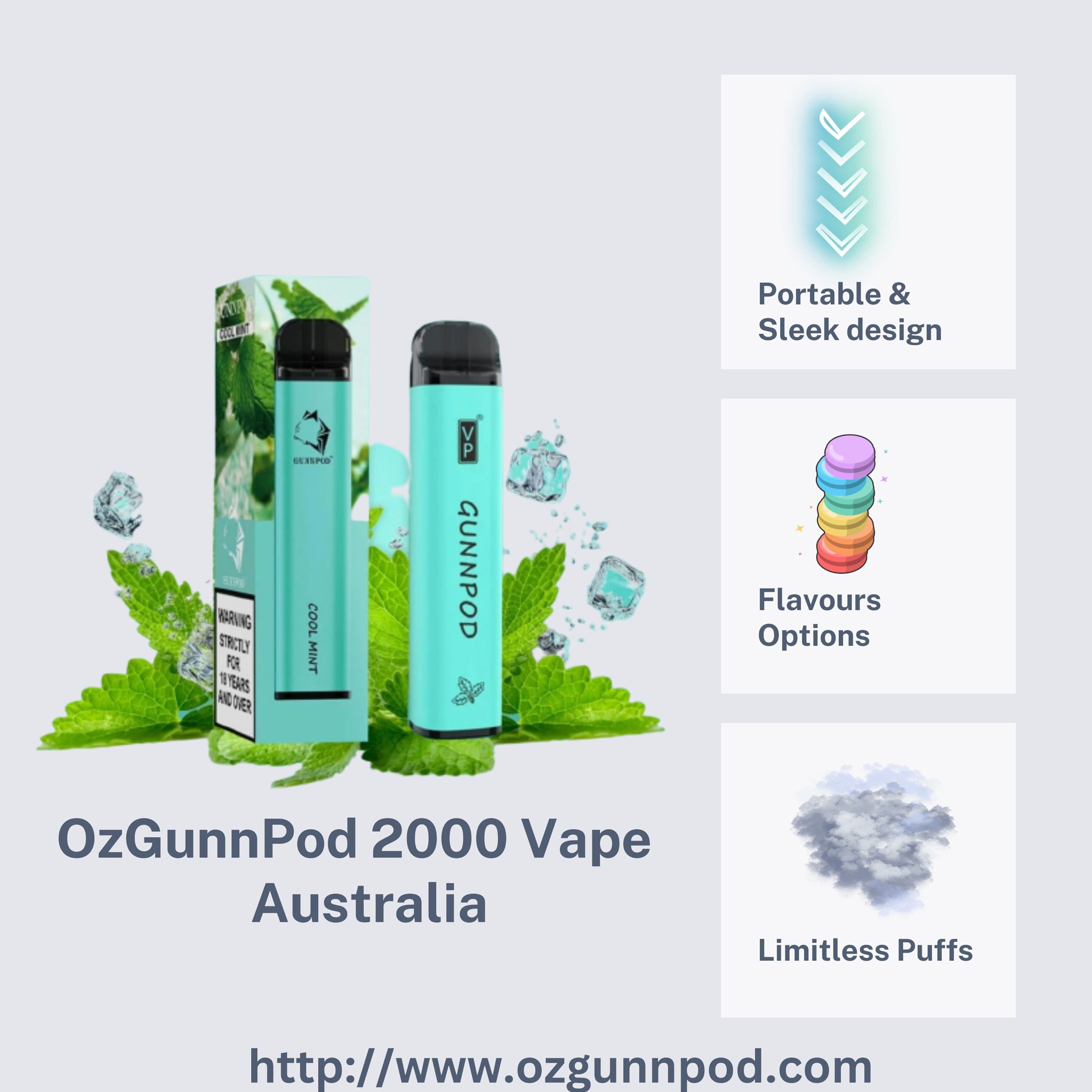 OzGunnPod 2000 Vape Australia