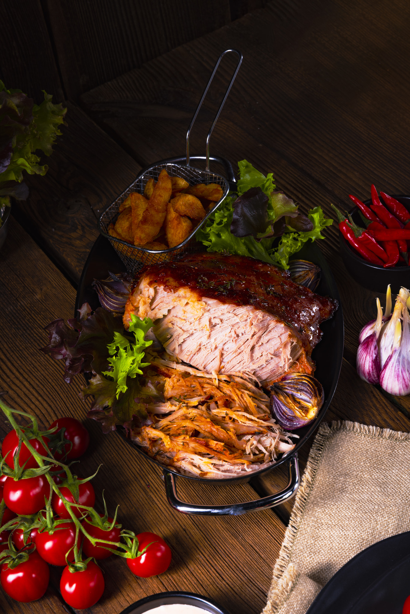 Pulled pork from the oven