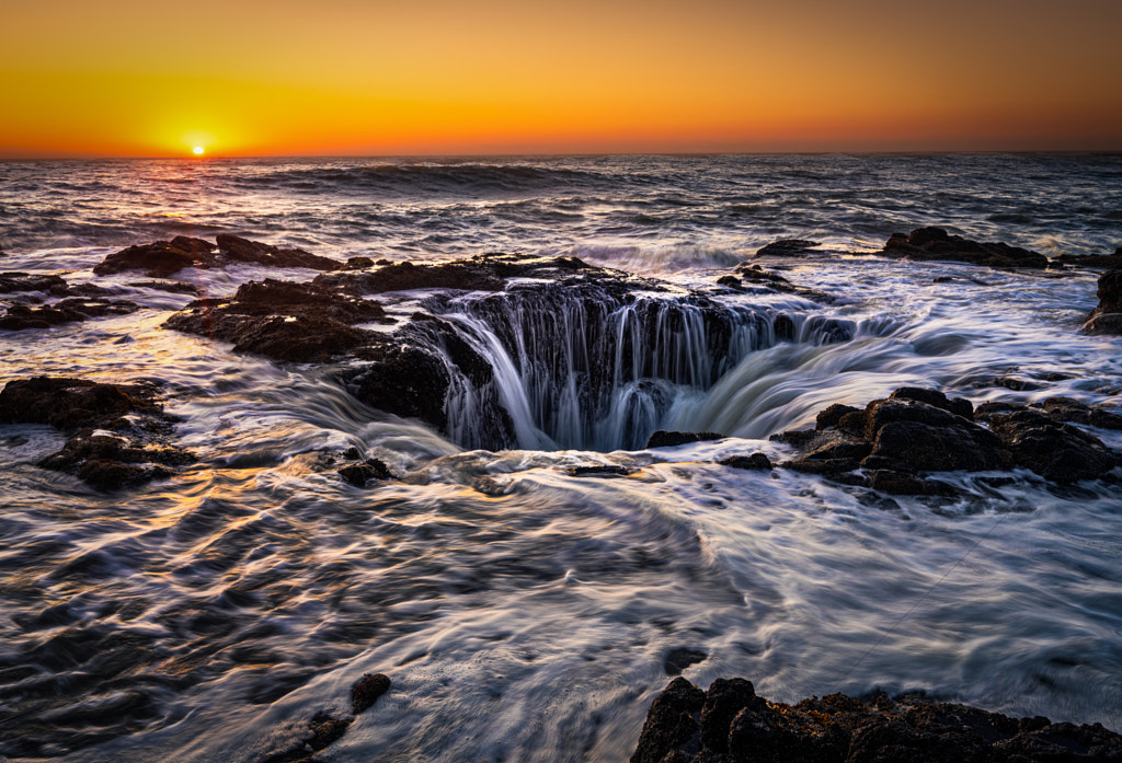 Sunset At Thor's Well By Kotomi Ito   500px