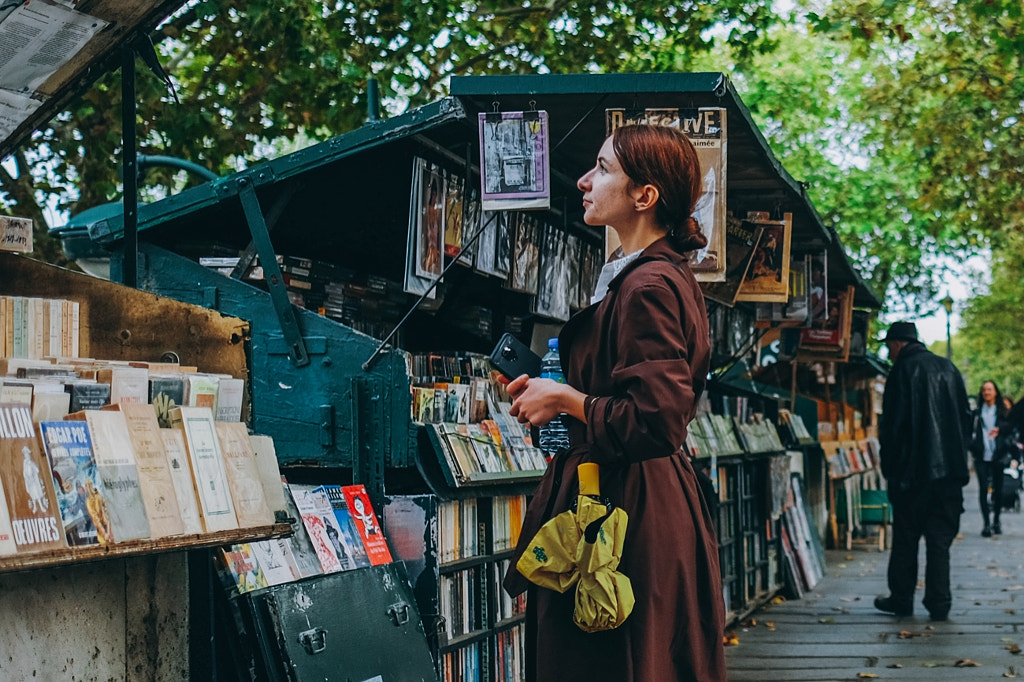 Her dreams wrapped up in books by Joanna Lemanska on 500px.com