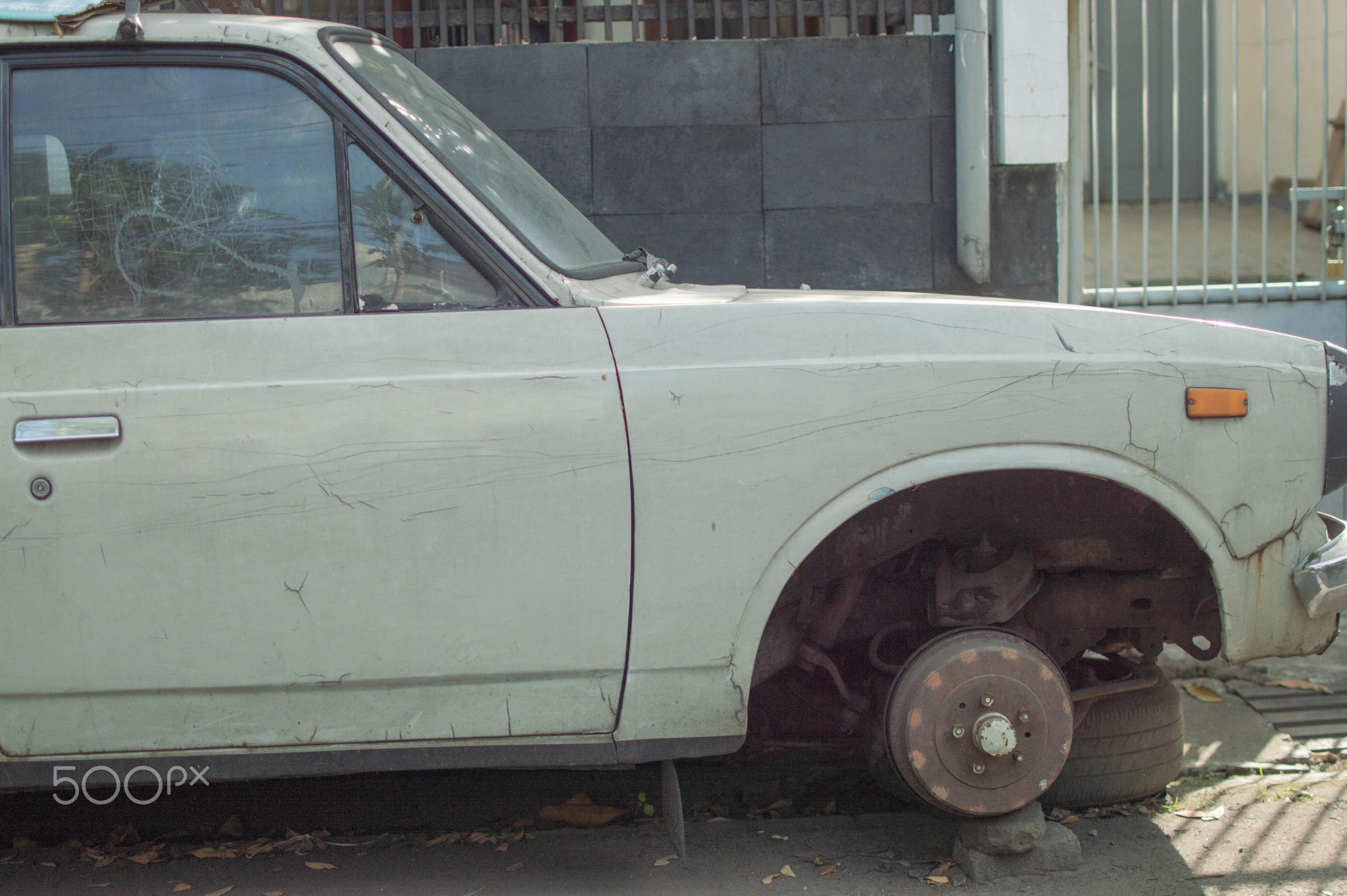 old worn-out cars