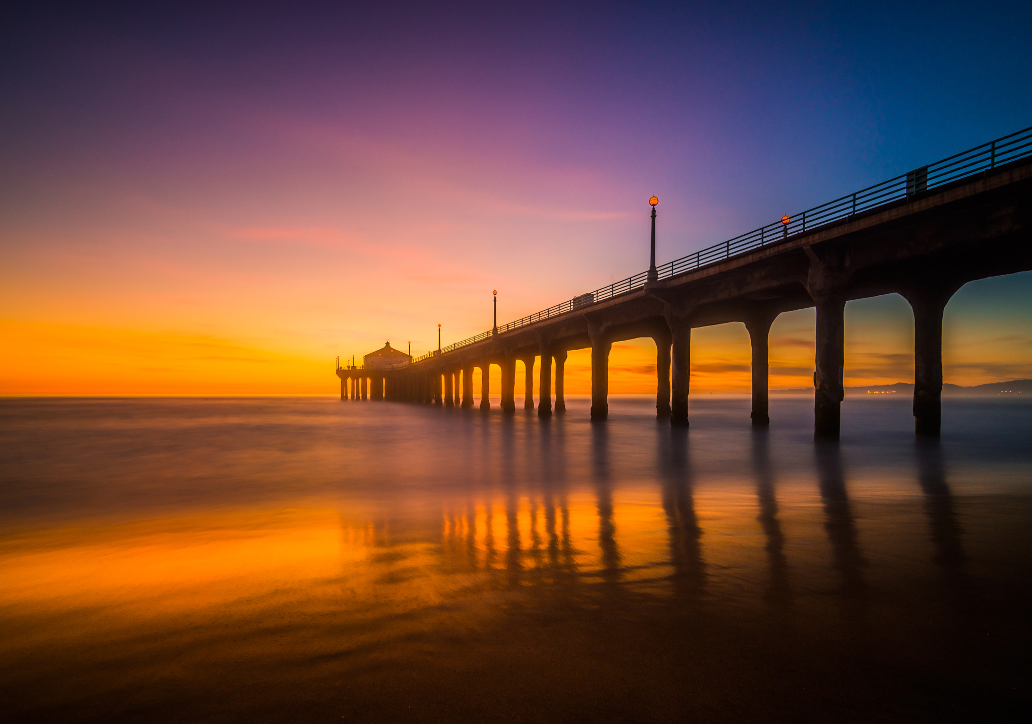 Manhattan Beach Pier after Sunset