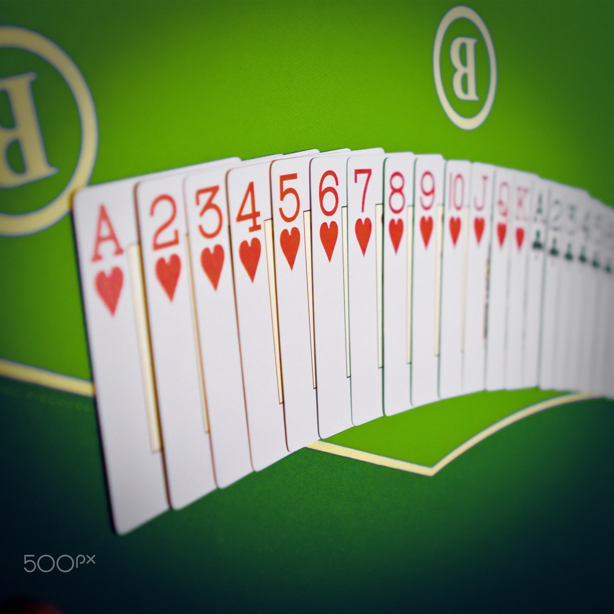 Playing cards game in casino, gambling ad