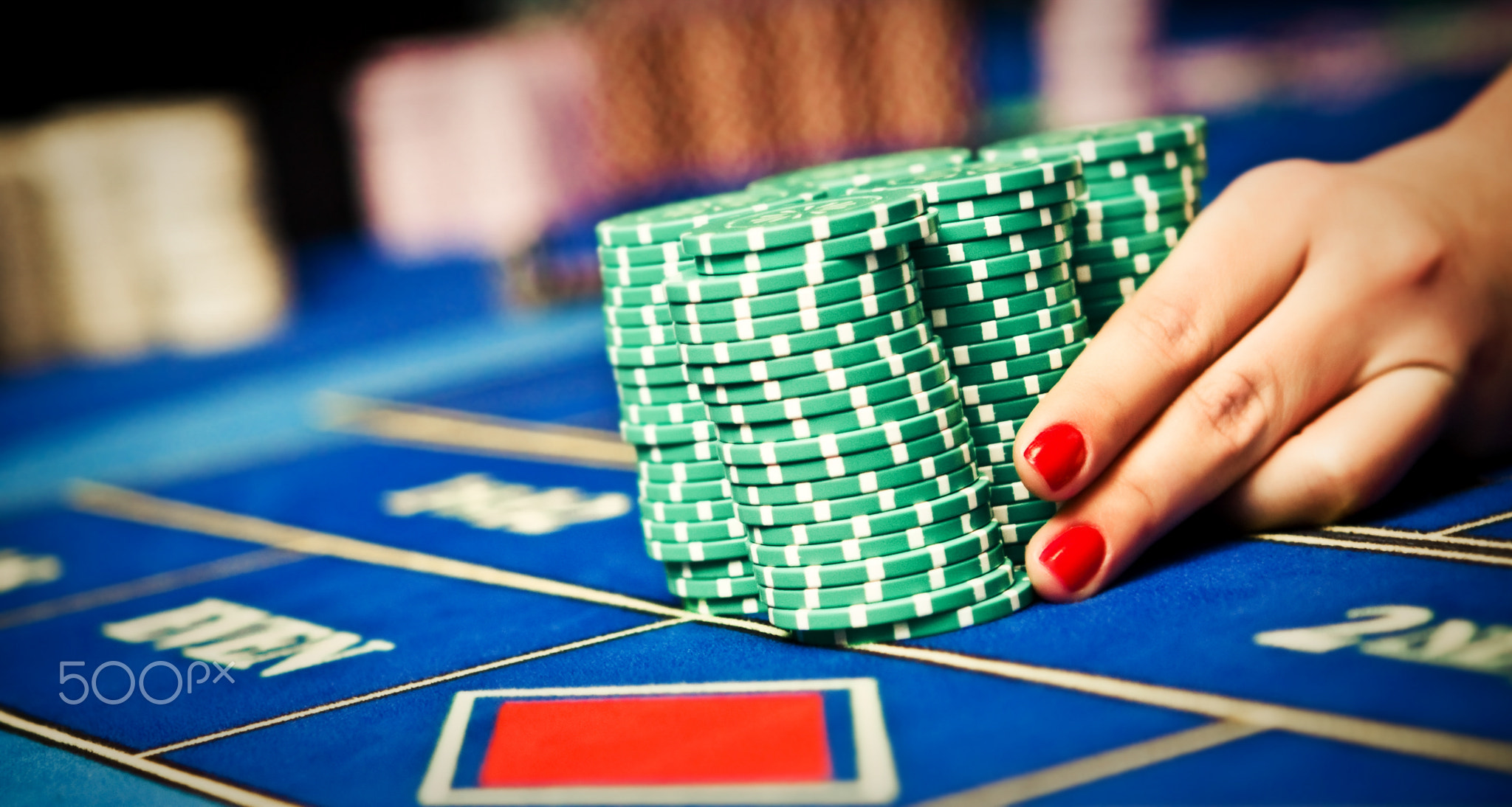 Betting and playing roulette in casino, gambling ad