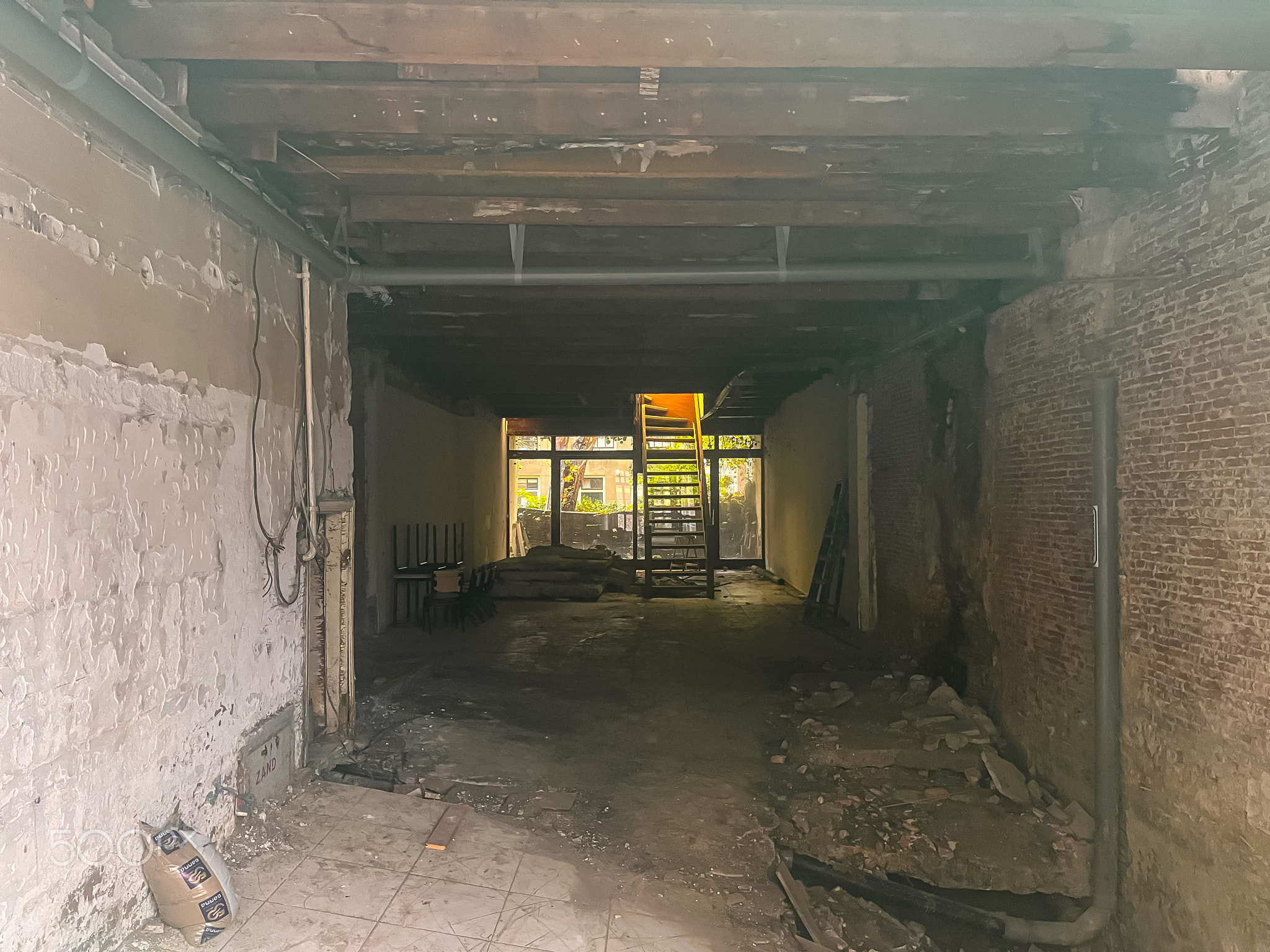 Empty corridor in building