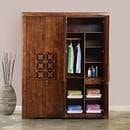 Avail Upto 58% OFF on Casablanca Solidwood 4 door wardrobe in Walnut Colourat HomeTown