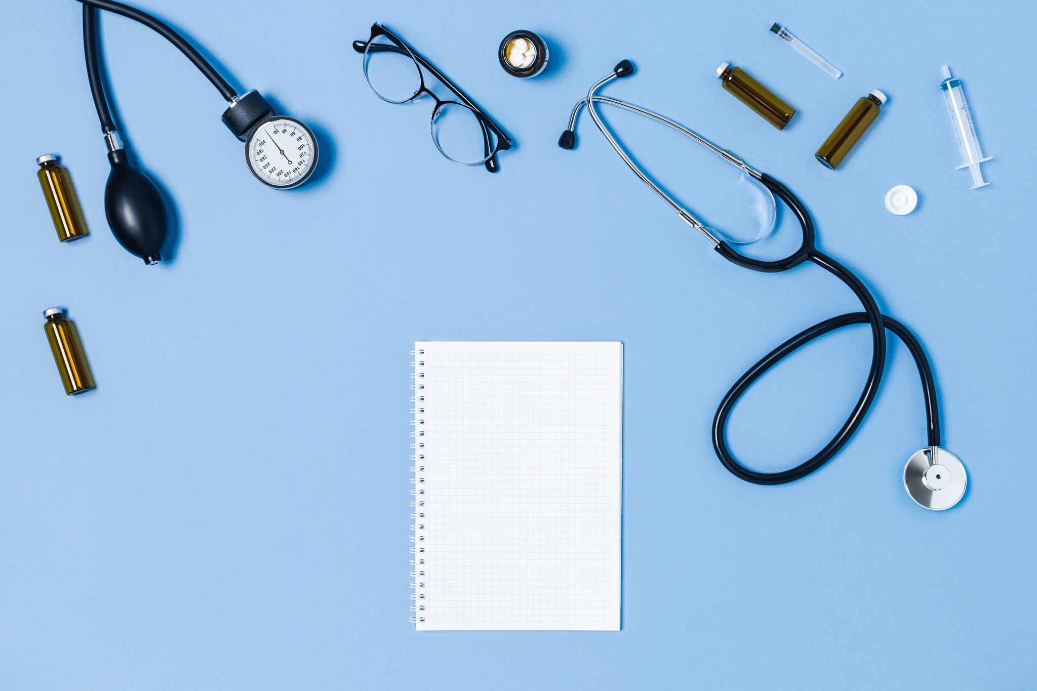 Doctor's desk table.