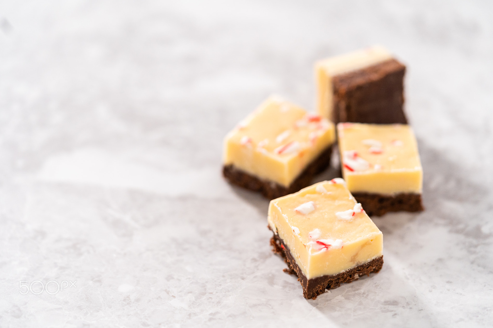 Homemade candy cane fudge