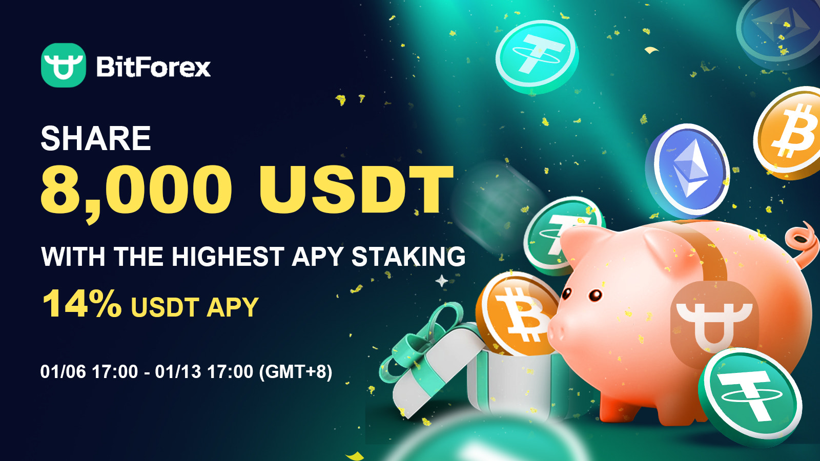 Join High APY Staking To Share 8000 USDT Prize Pool