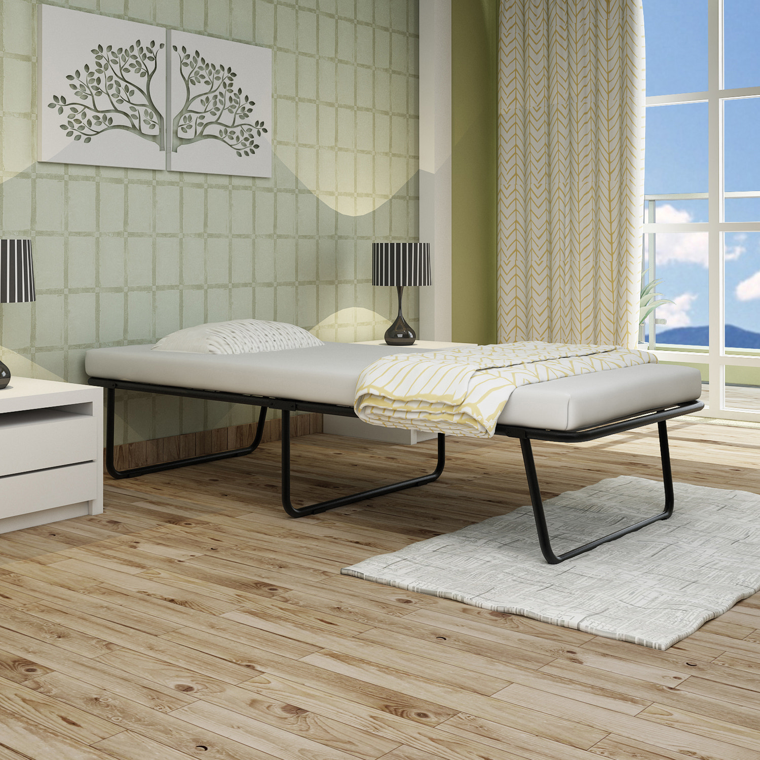 Metal Foldable Single Bed at just 4299