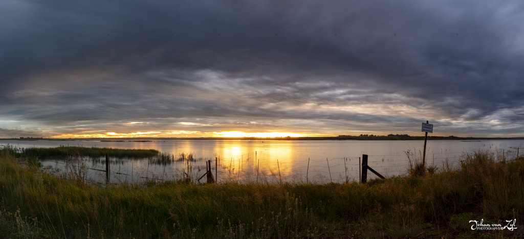 Sunset Pano at Lake Chrissie, 17 December 2022 by Johan van Zyl / 500px