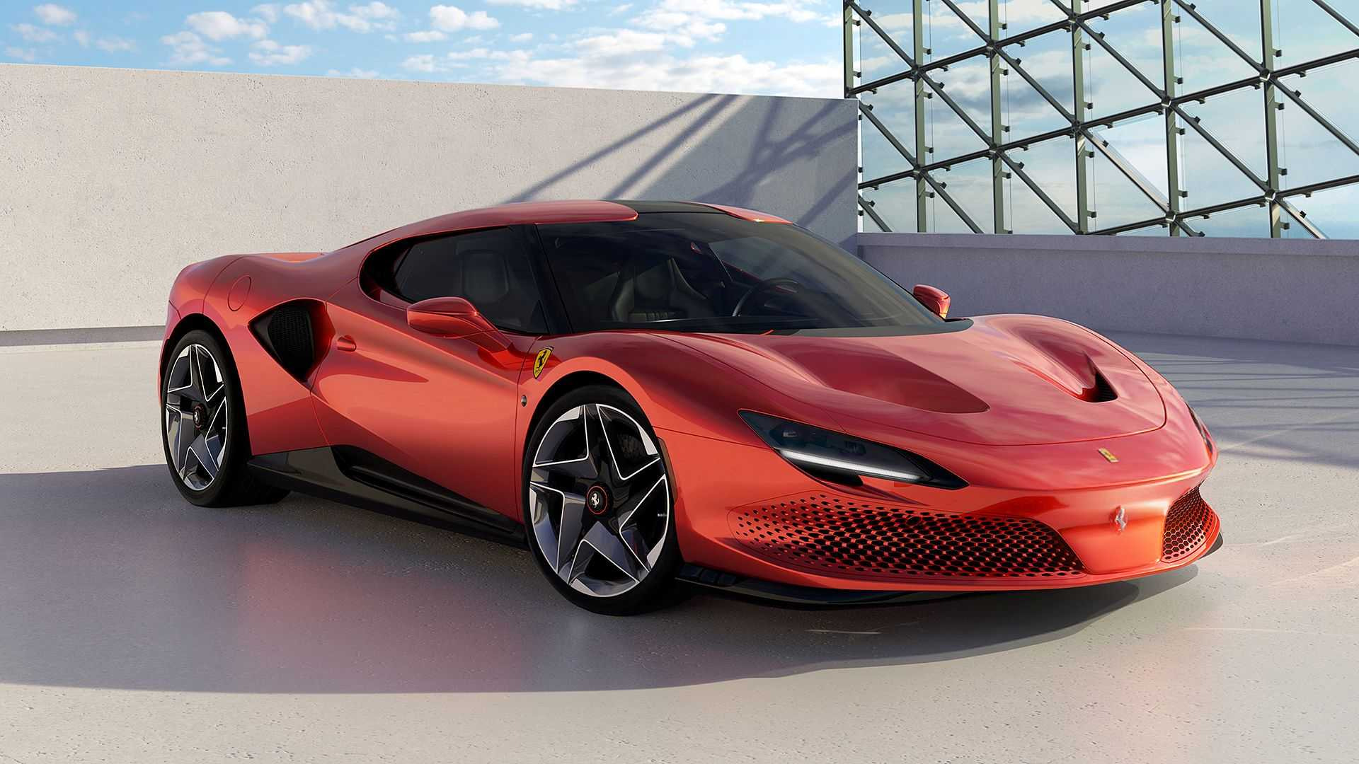 Ferrari red in dubai