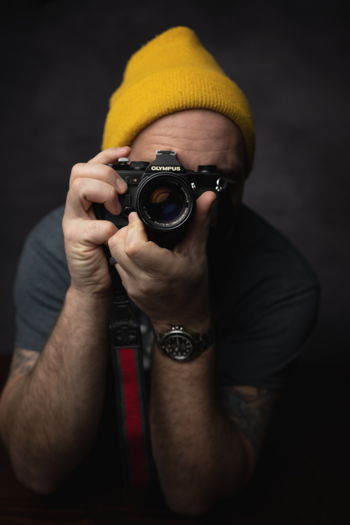 Self portrait with my Olympus OM-2 by Kyle Rosso on 500px.com