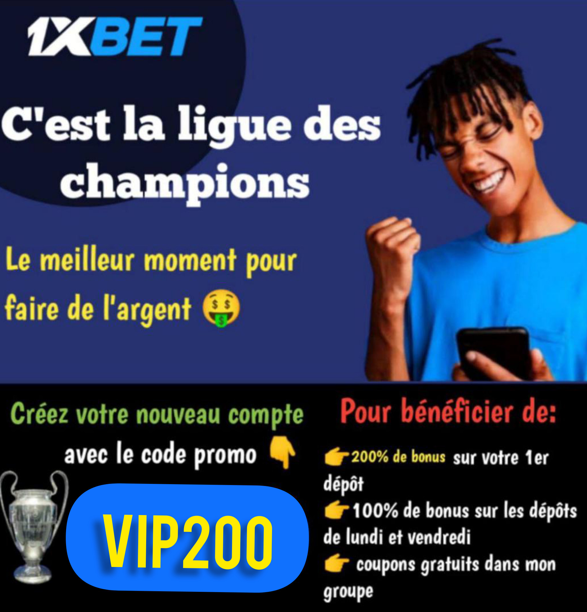 Gagnez de l'argent en ligne avec 1XBET