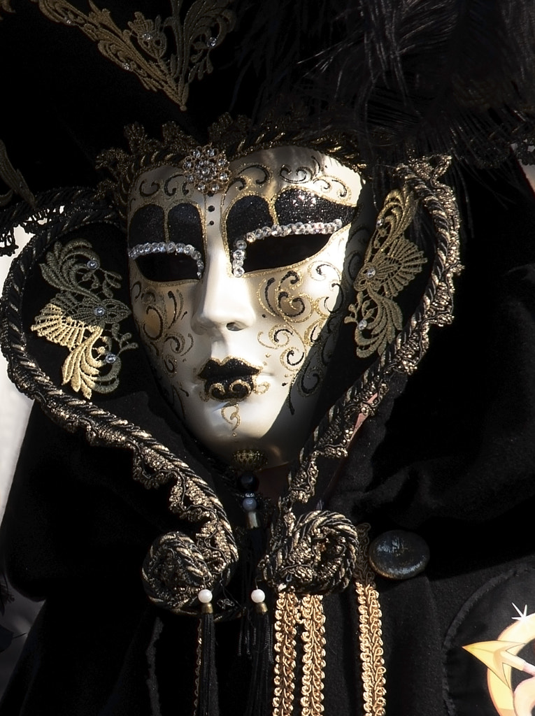 Close-up of mask against black background by Eva Ghersi Obrslikova / 500px