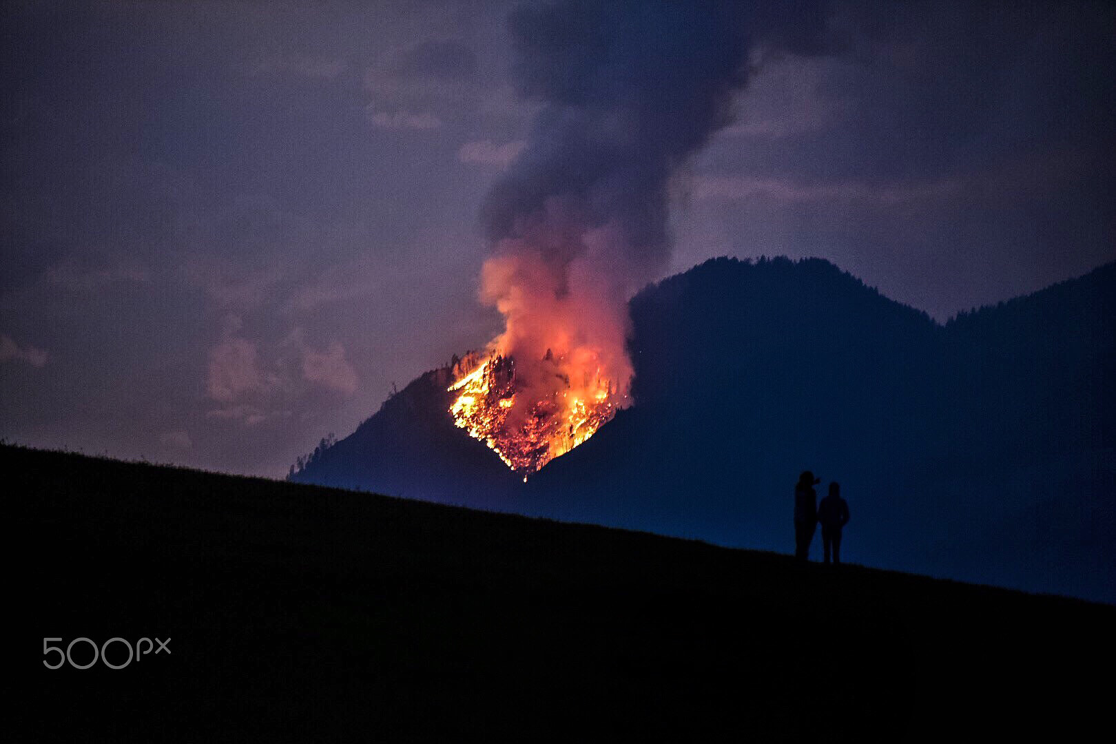 Waldbrand in Oberkärnten/Österreich