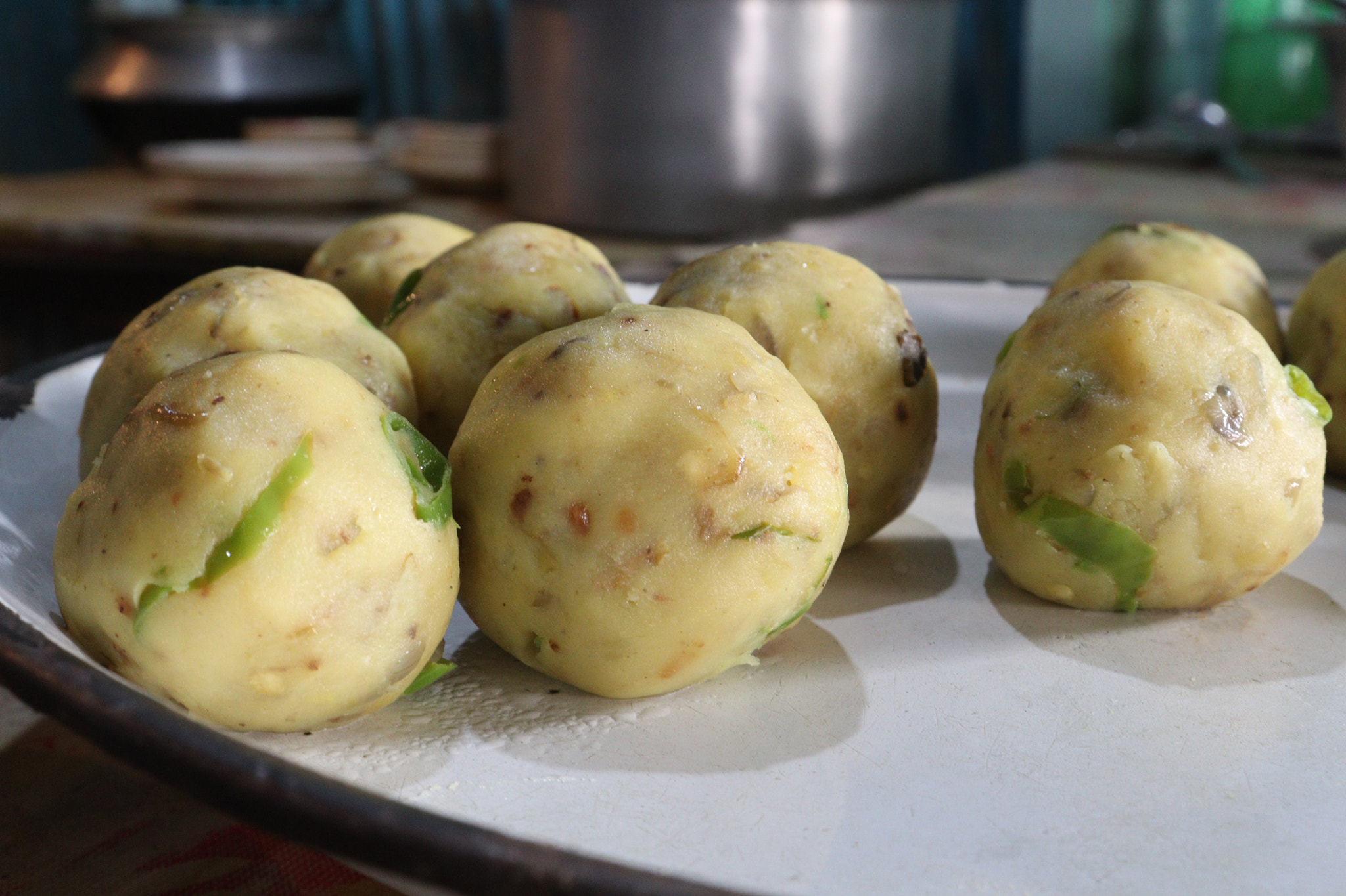 potato boil ball stock on plate