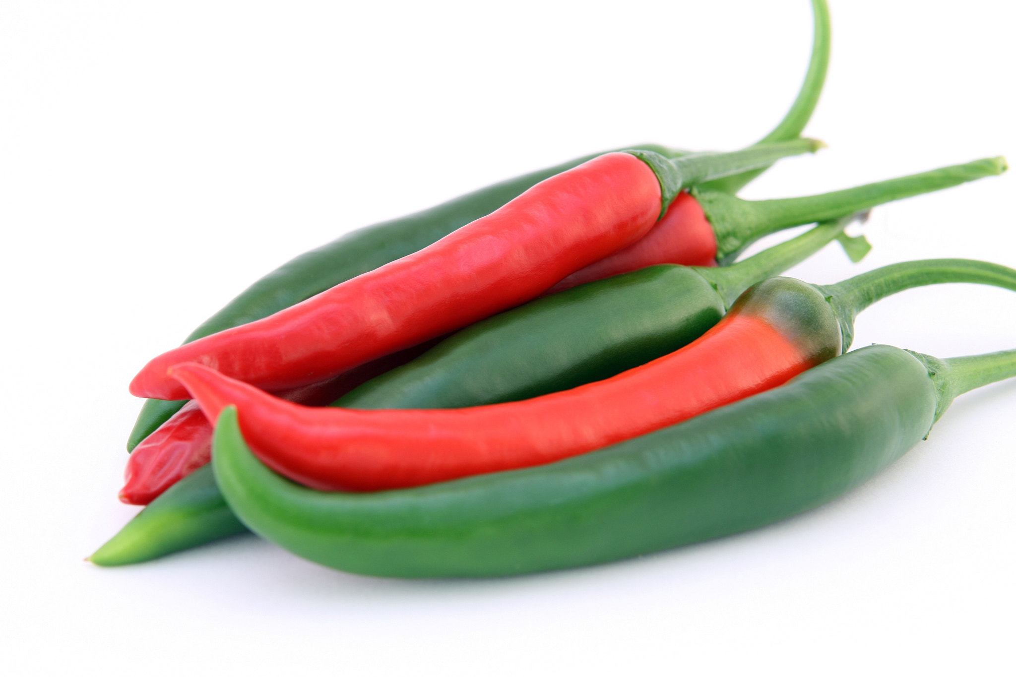 red and green chili peppers
