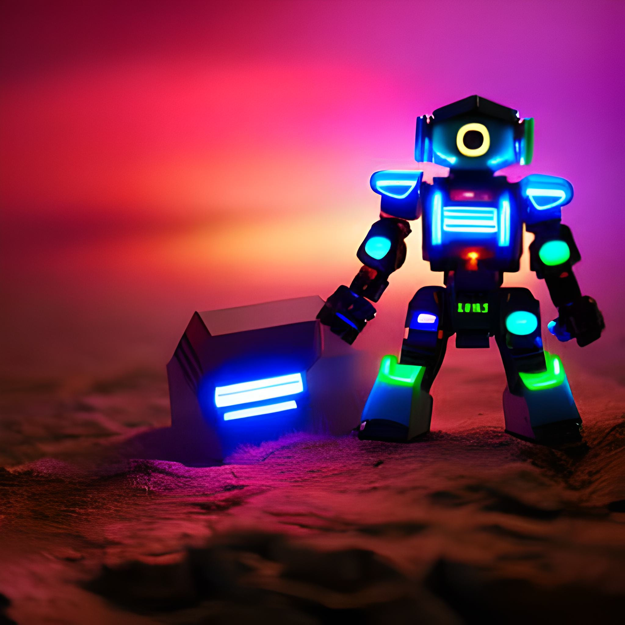 Galaxy robbot neon weapon mighty
