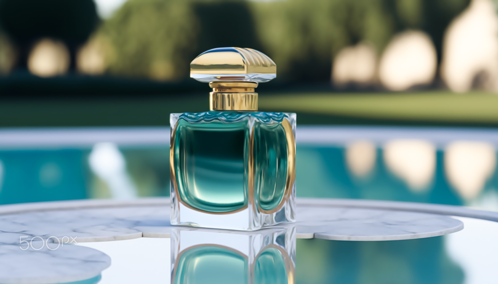 Luxury perfume with fresh natural scent for women, glass fragrance