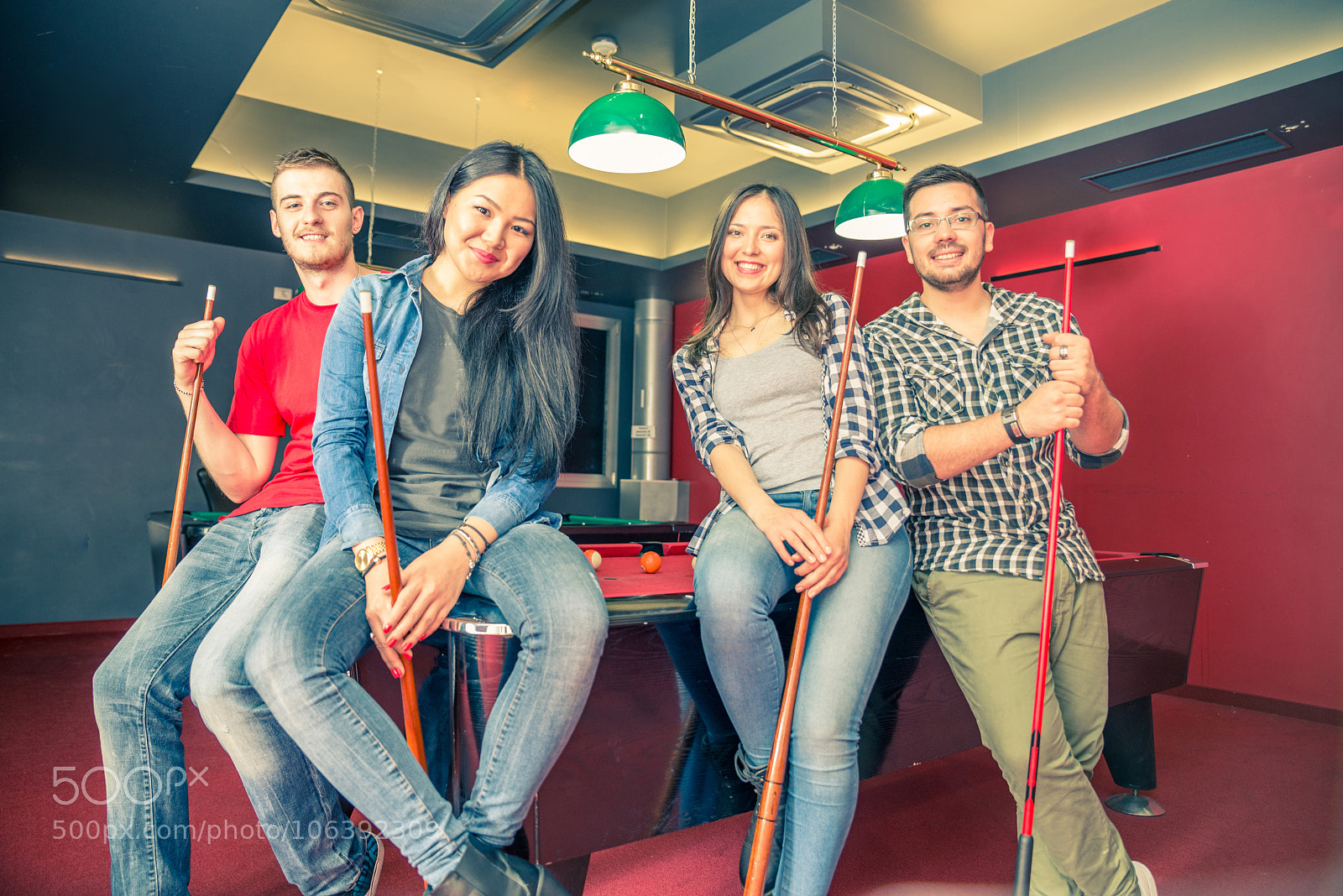 Nikon D610 sample photo. Friends at pool table photography