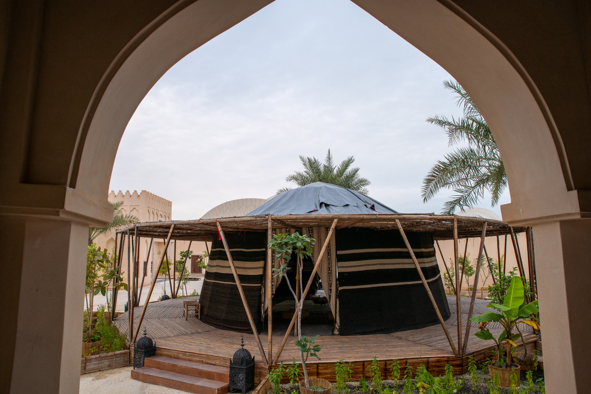 The traditional Arabic tent