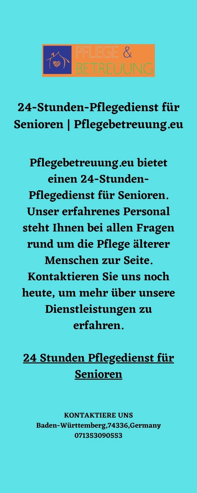 24-Stunden-Pflegedienst für Senioren | Pflegebetreuung.eu - 1