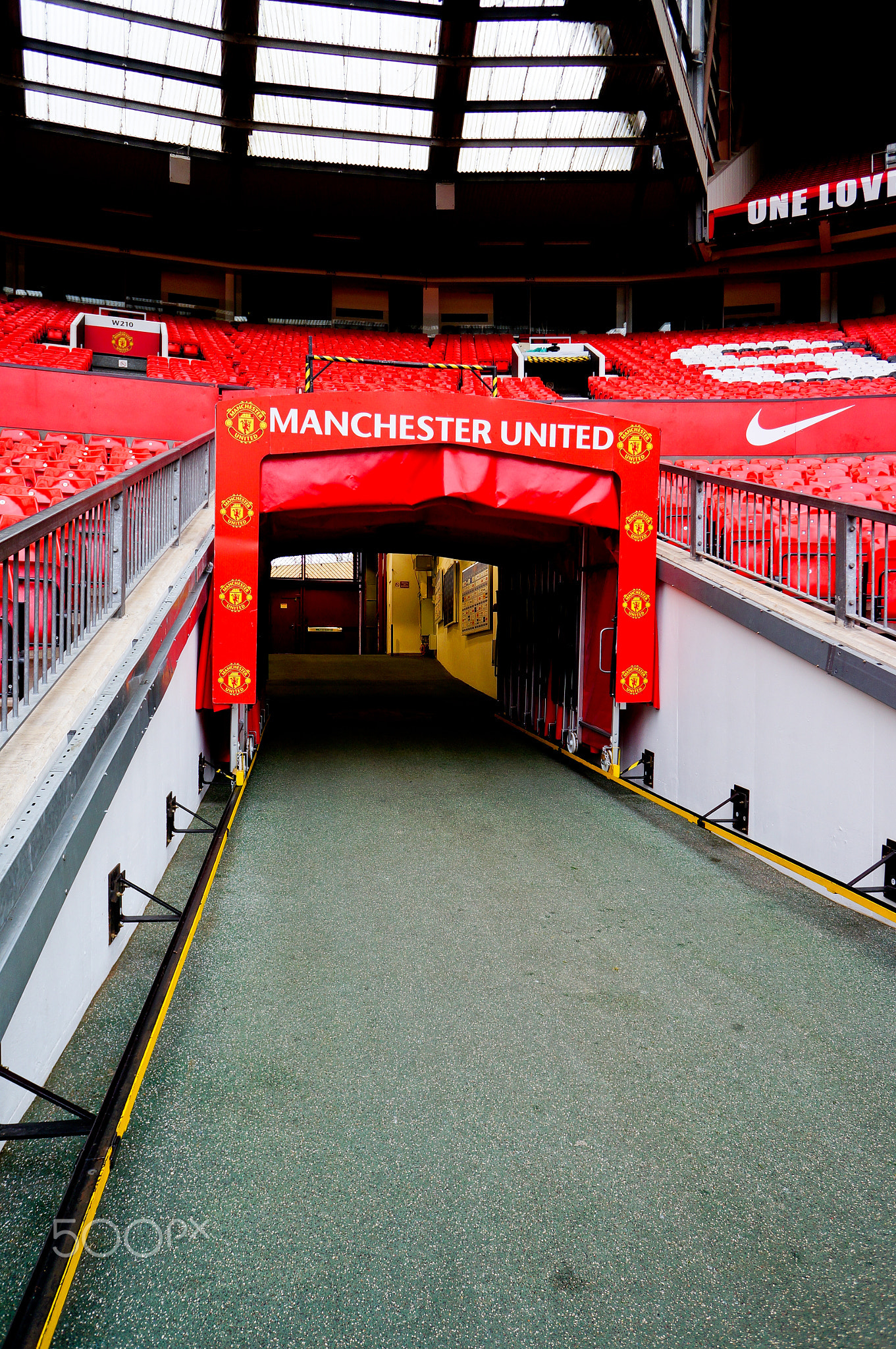 Tunnel in Old Trafford stadium
