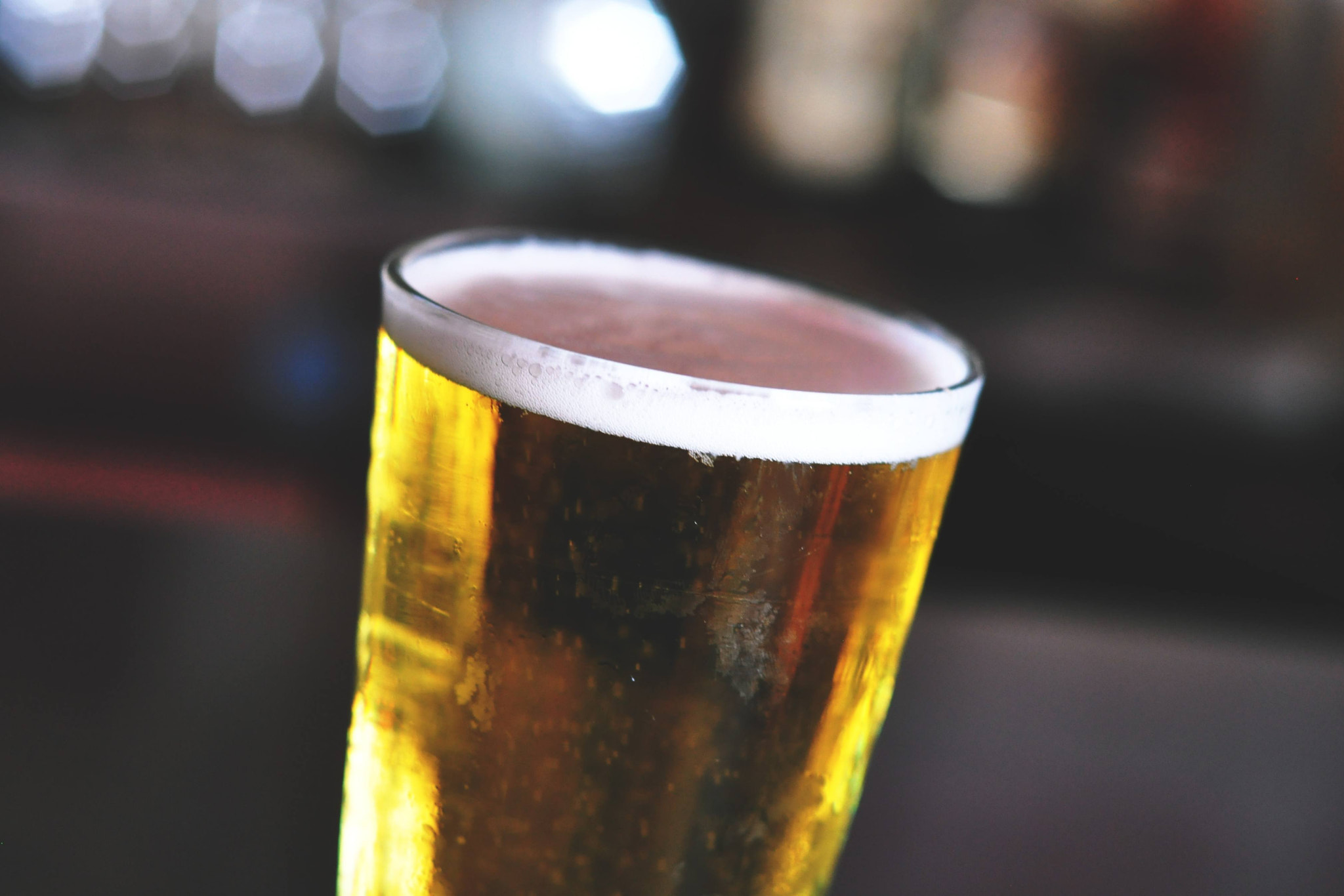 Cold Beer in Pint Glass