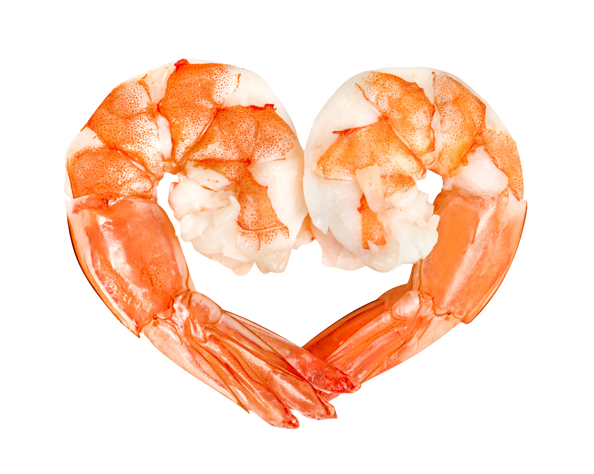 shrimp isolated on white background ,include clipping path