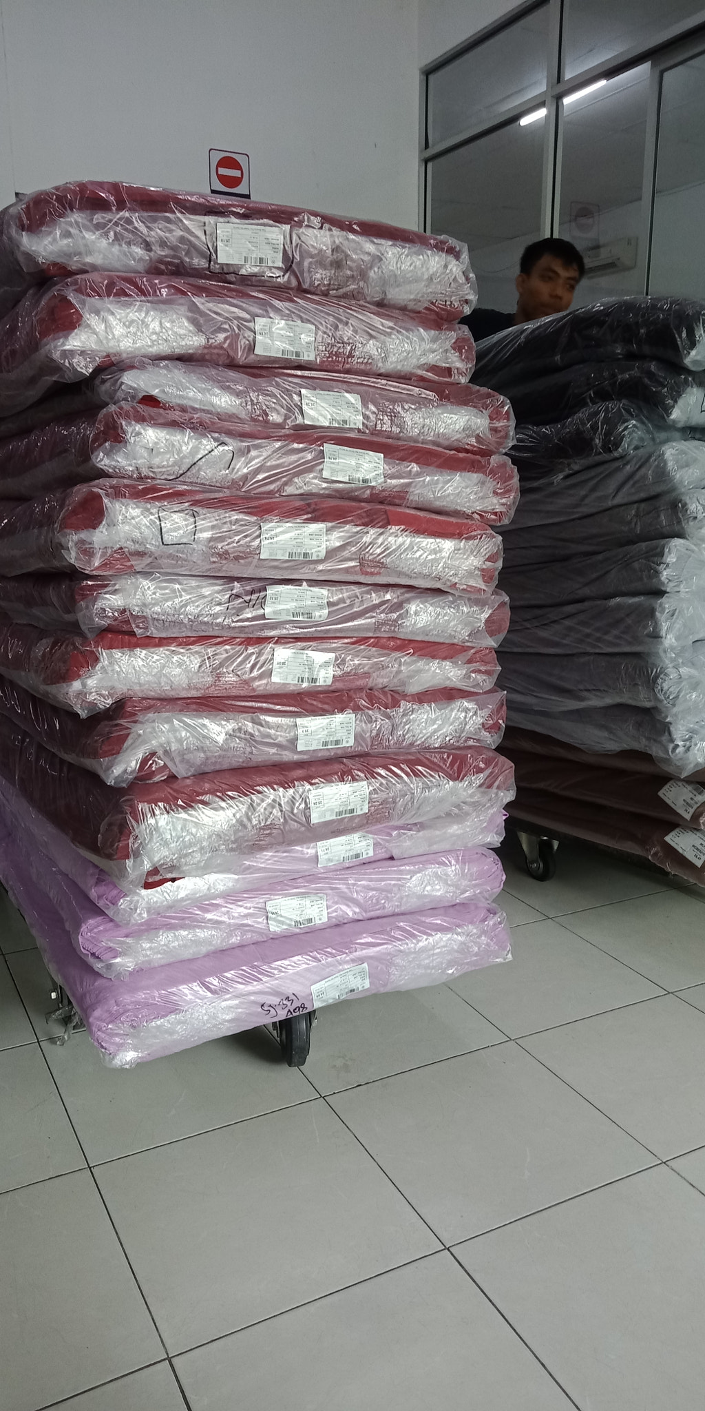 Pile of fabric