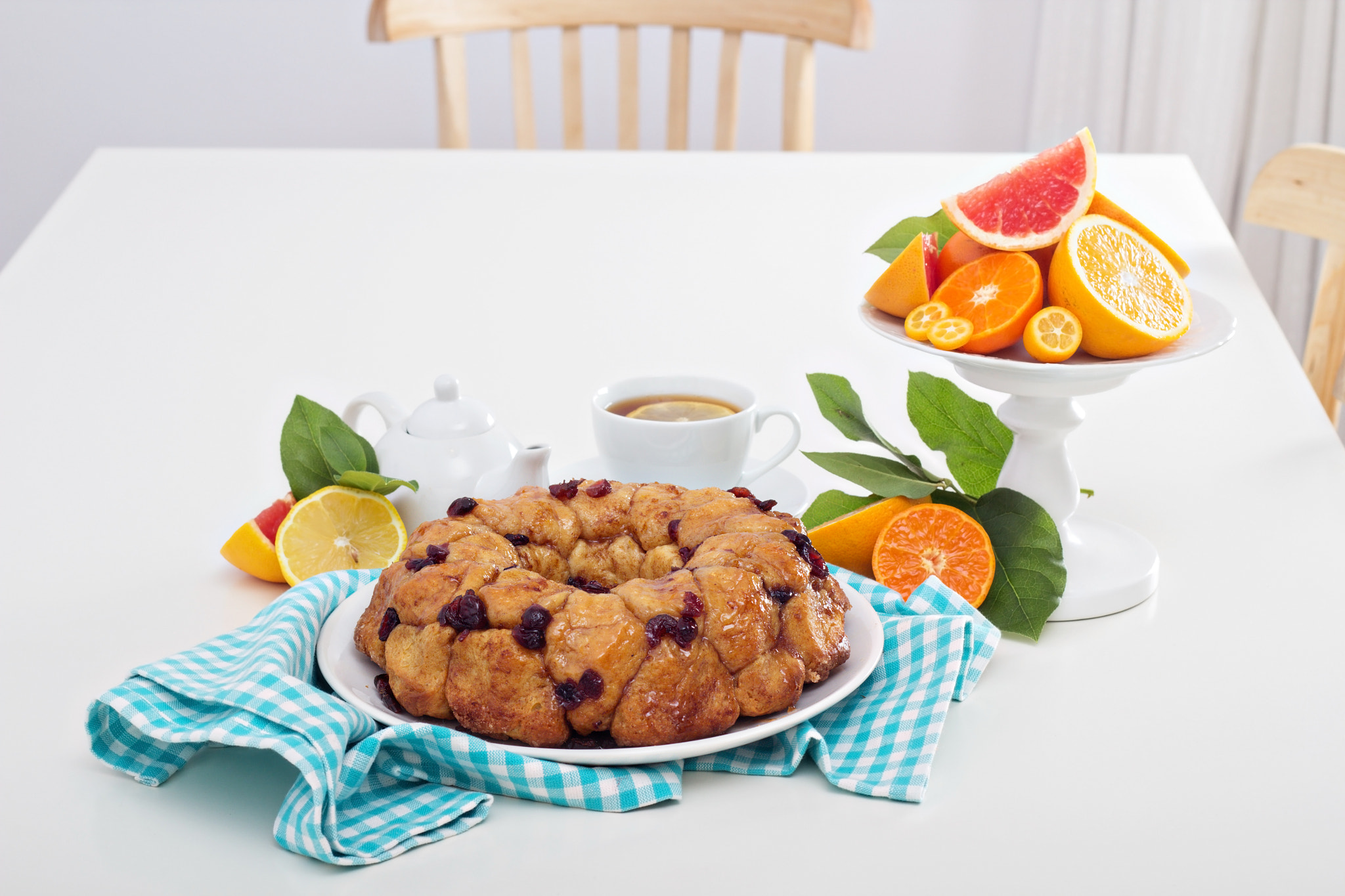 Orange and cranberry monkey bread
