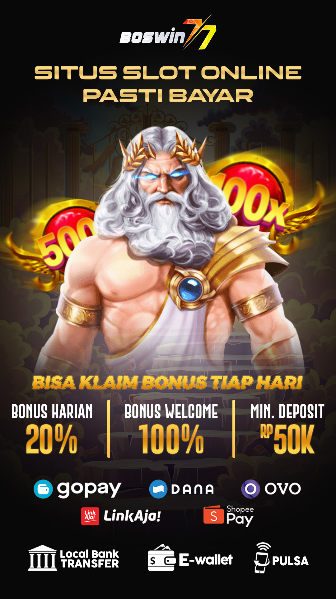 Boswin77 Slot Deposit Dana 2023