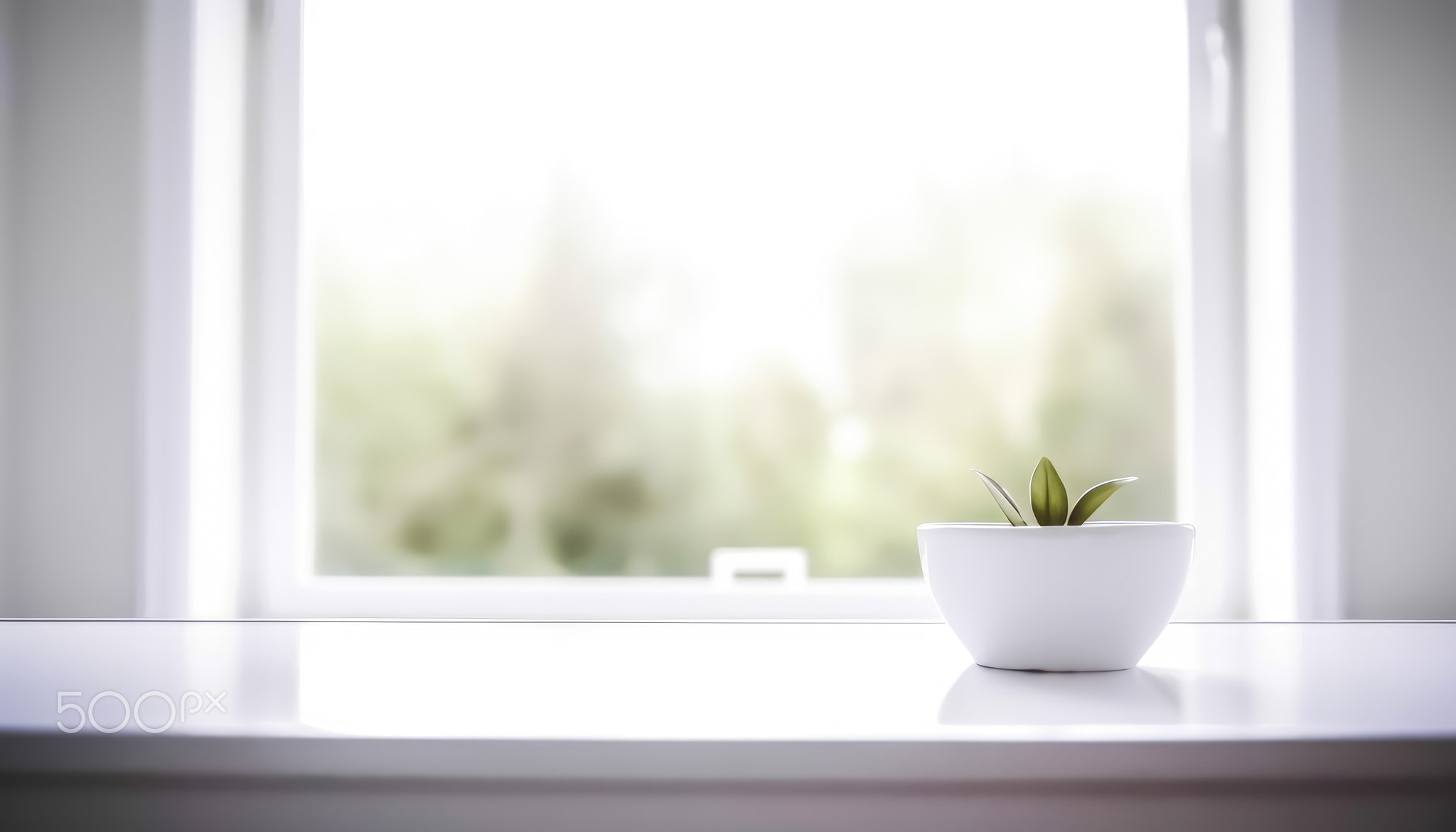 White empty table with modern living room in the morning. Generative