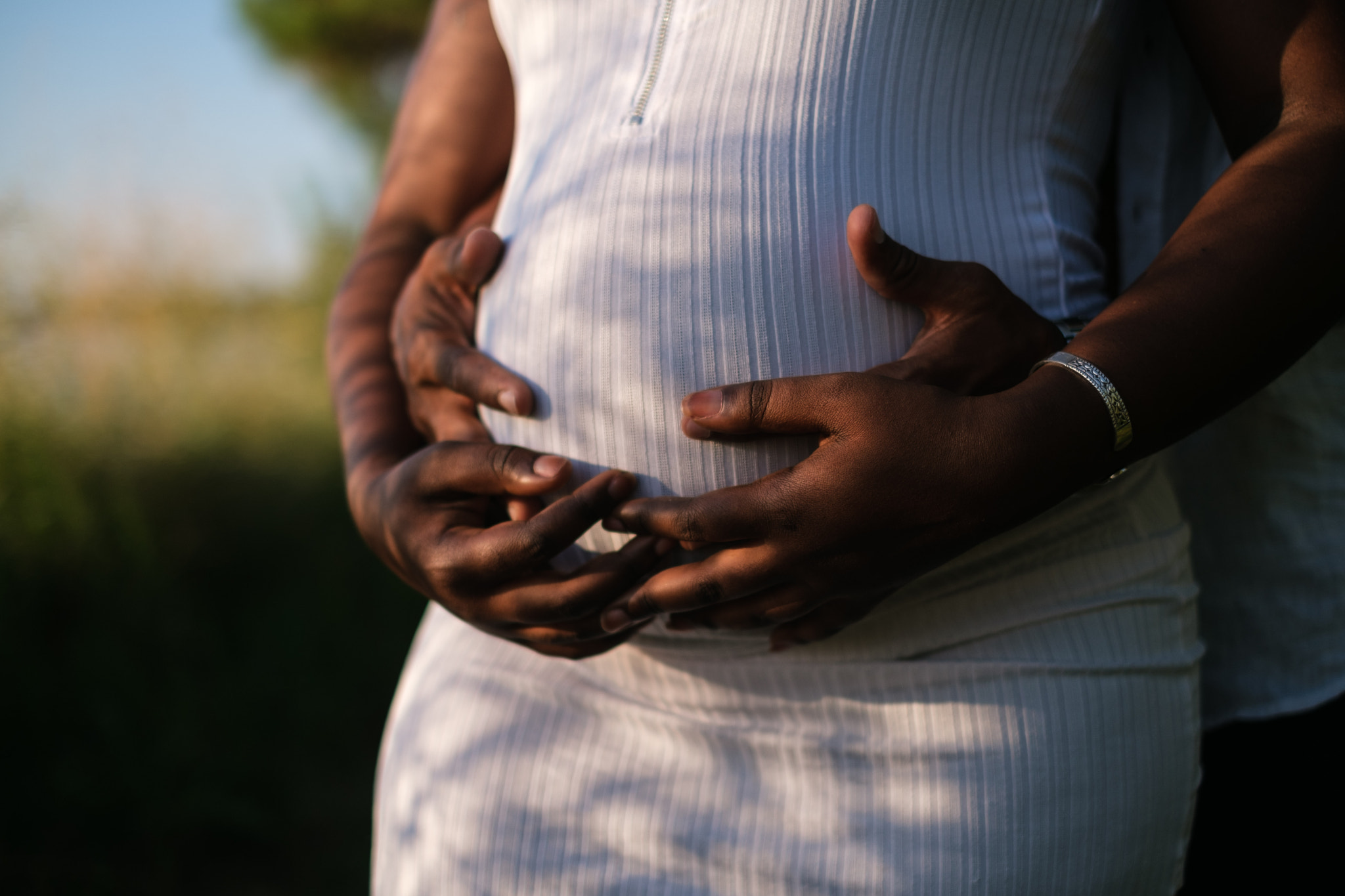 a maternity couple portrait