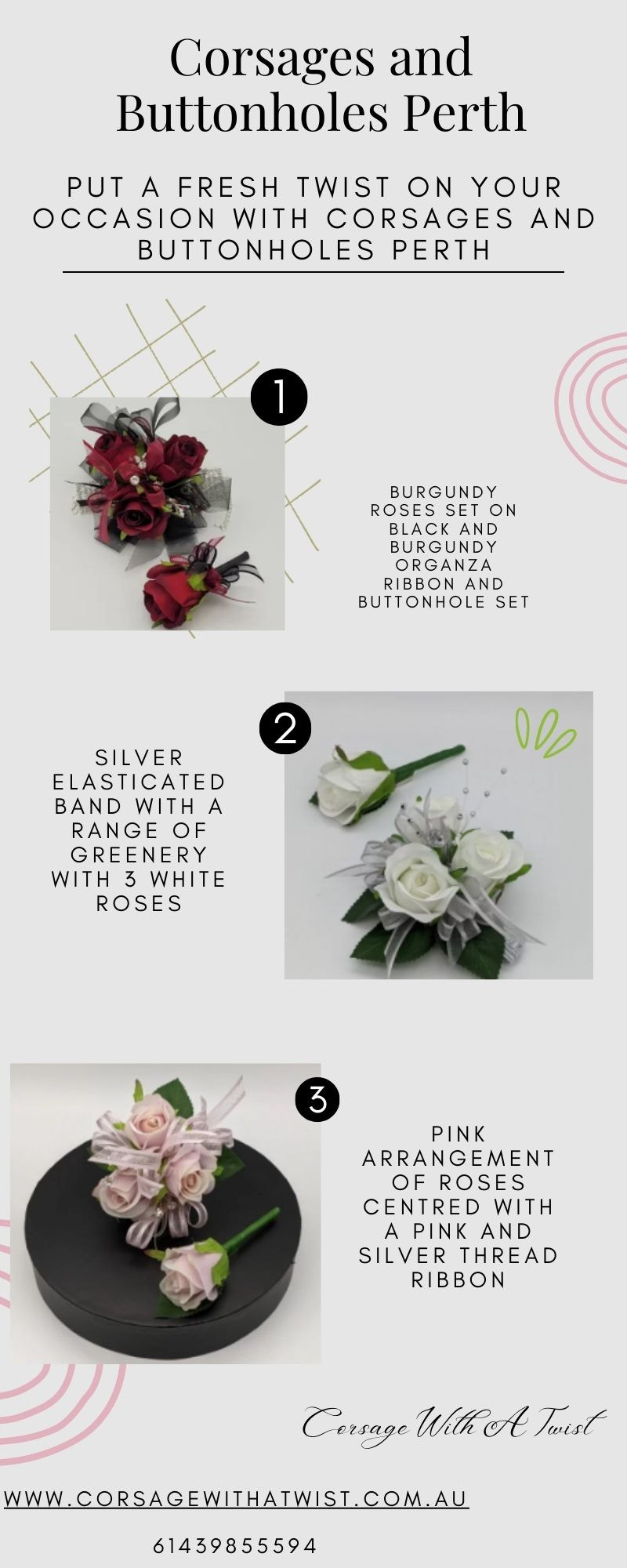 Put a fresh twist on your occasion with Corsages and Buttonholes Perth