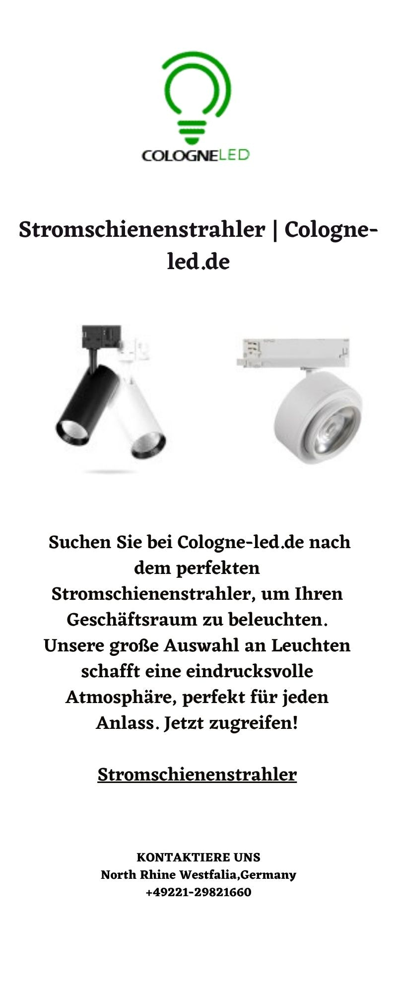 Stromschienenstrahler | Cologne-led.de - 1