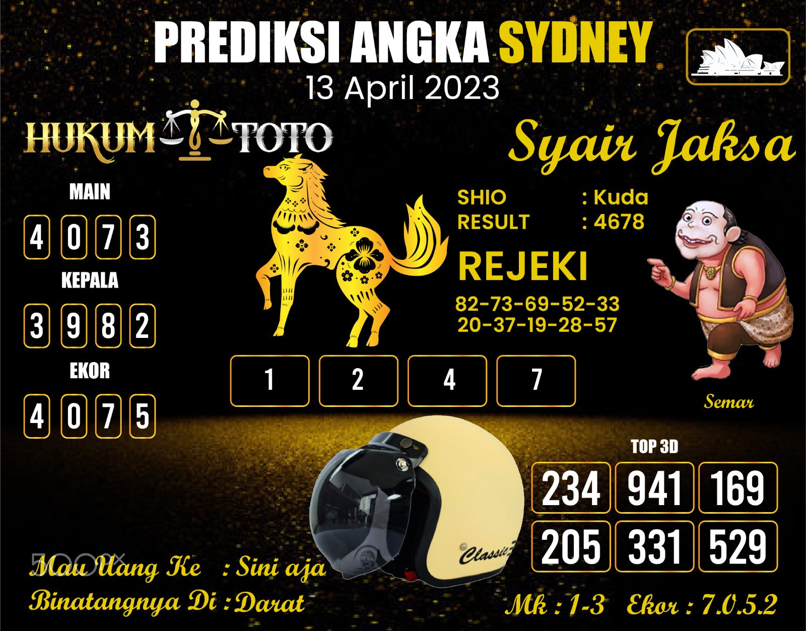 SYAIR TOGEL SYDNEY HUKUMTOTO KAMIS, 13 APRIL 2023