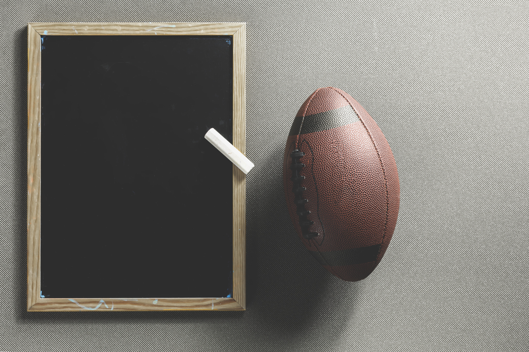 american football ball blackboard