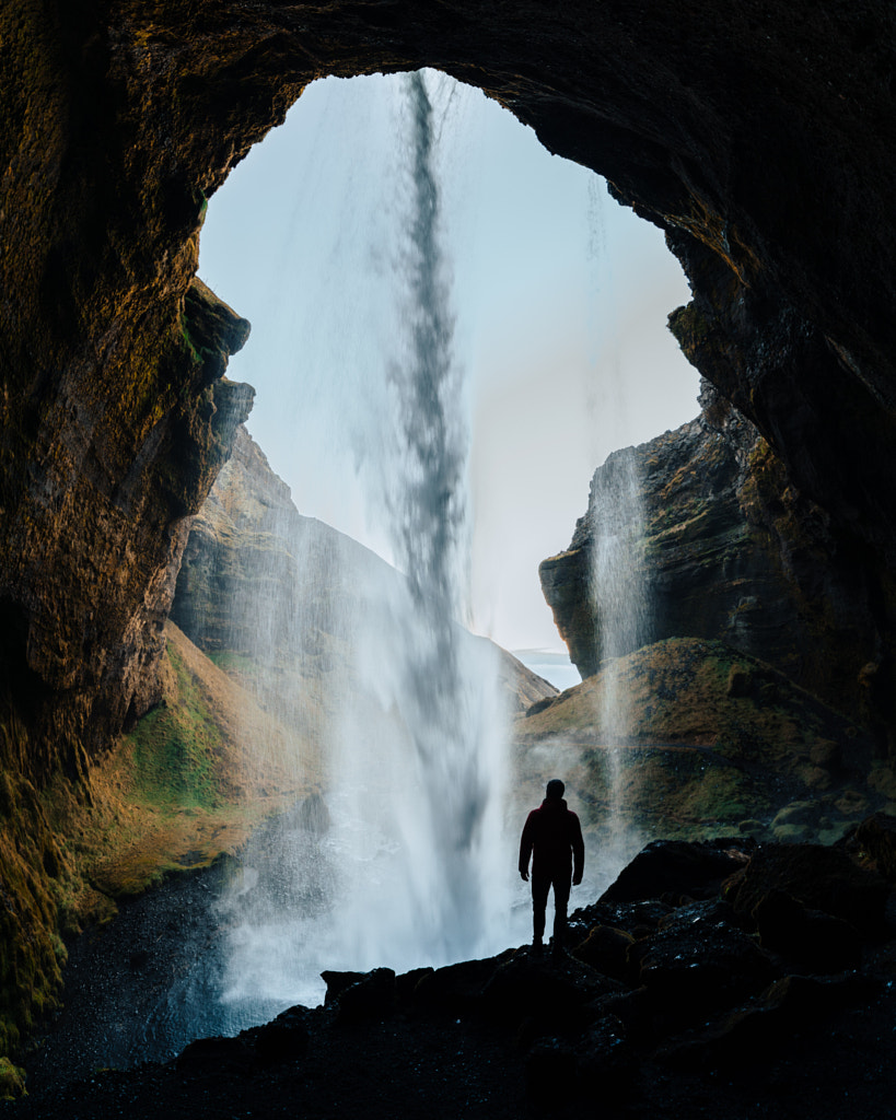 Behind an Icelandic shower by Mike Tesselaar on 500px.com