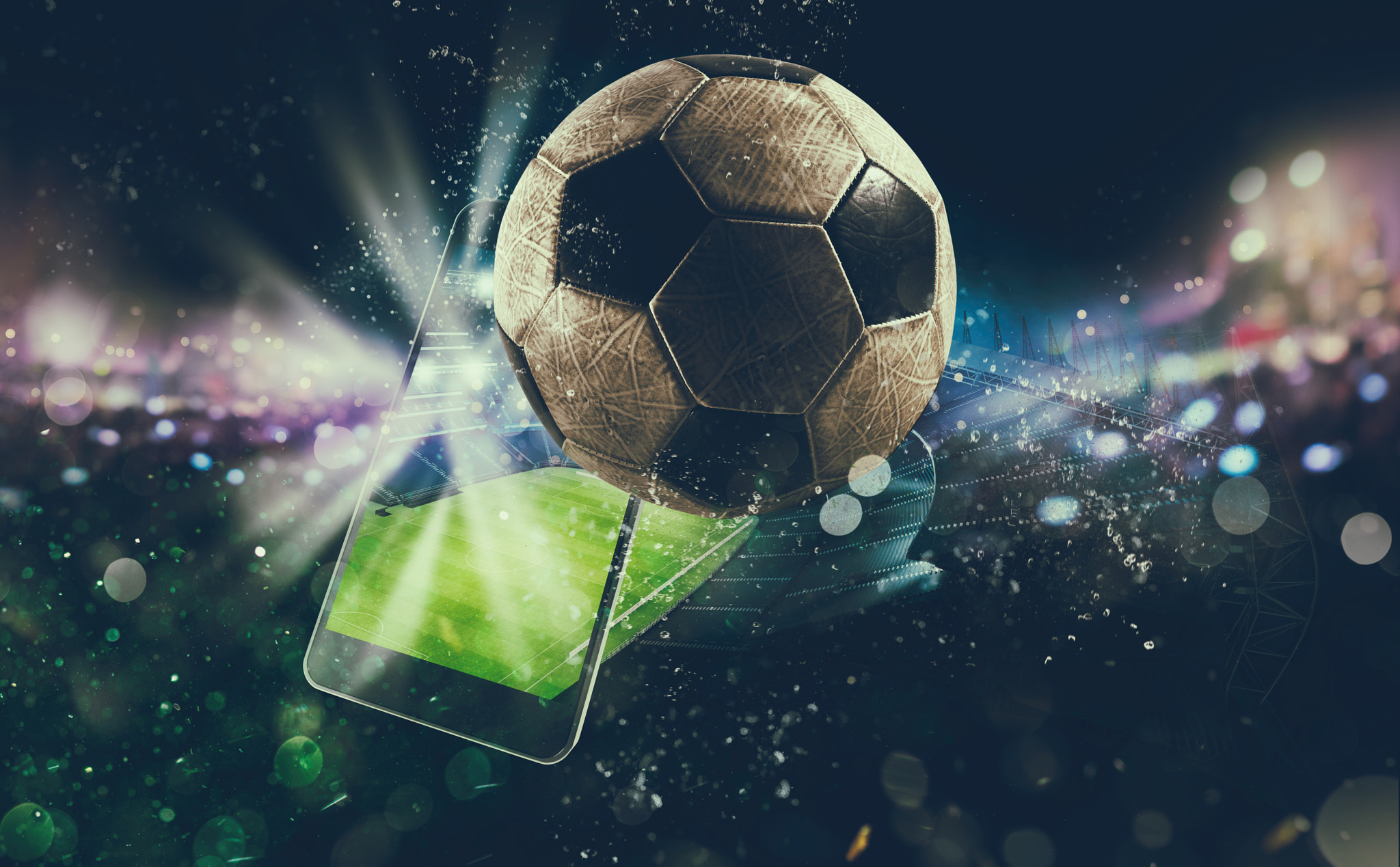 Watch a live sports event on your mobile device. Betting on football matches