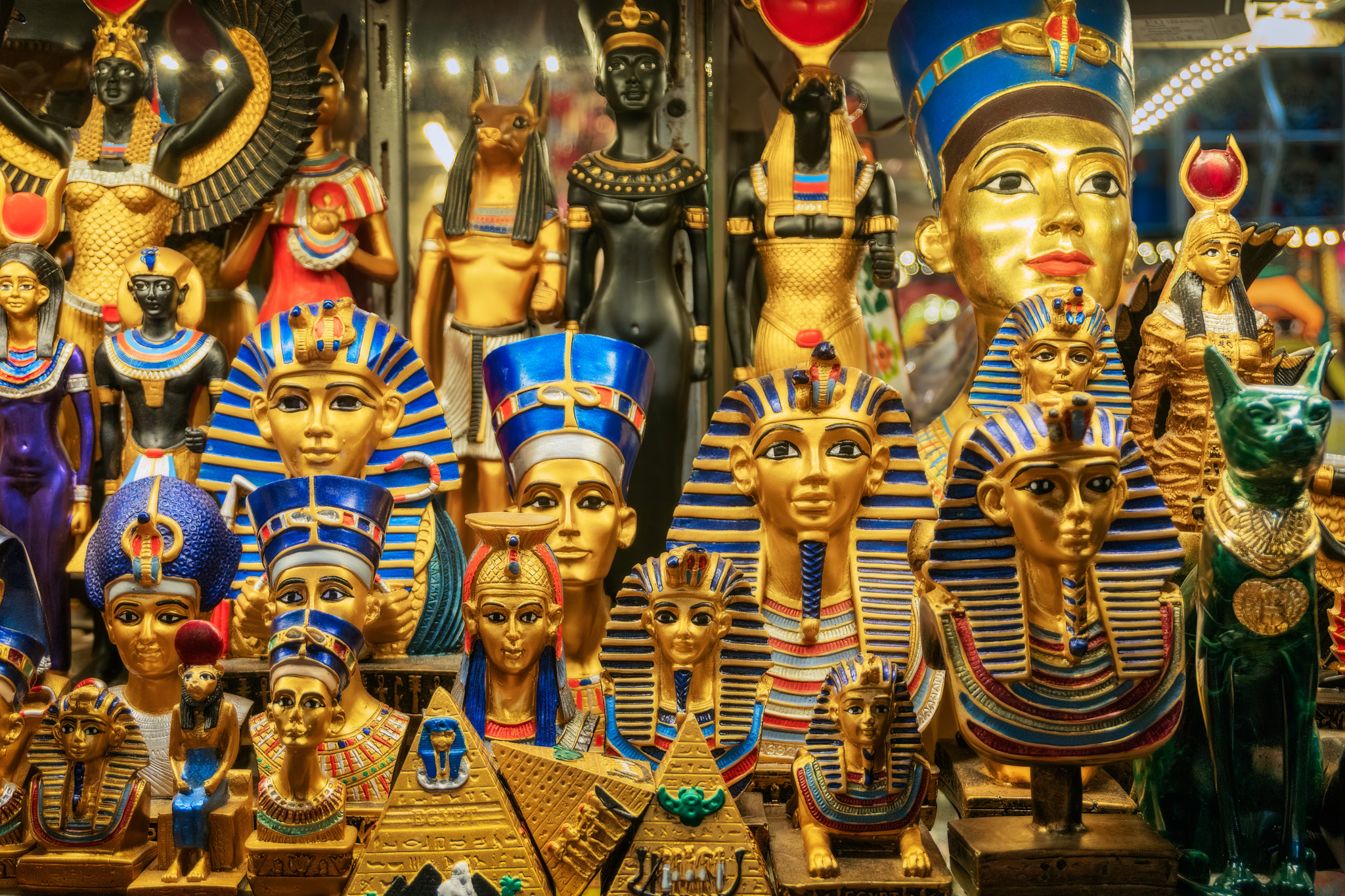 Eyes of the pharaohs, from gods to tourist trinkets.