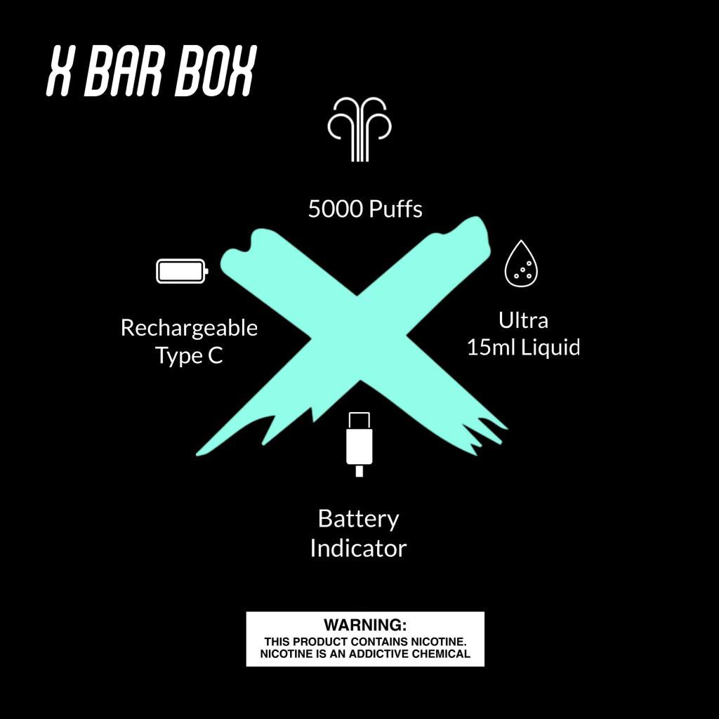 X Bar Disposable Vape | X Bar 5000 Puffs