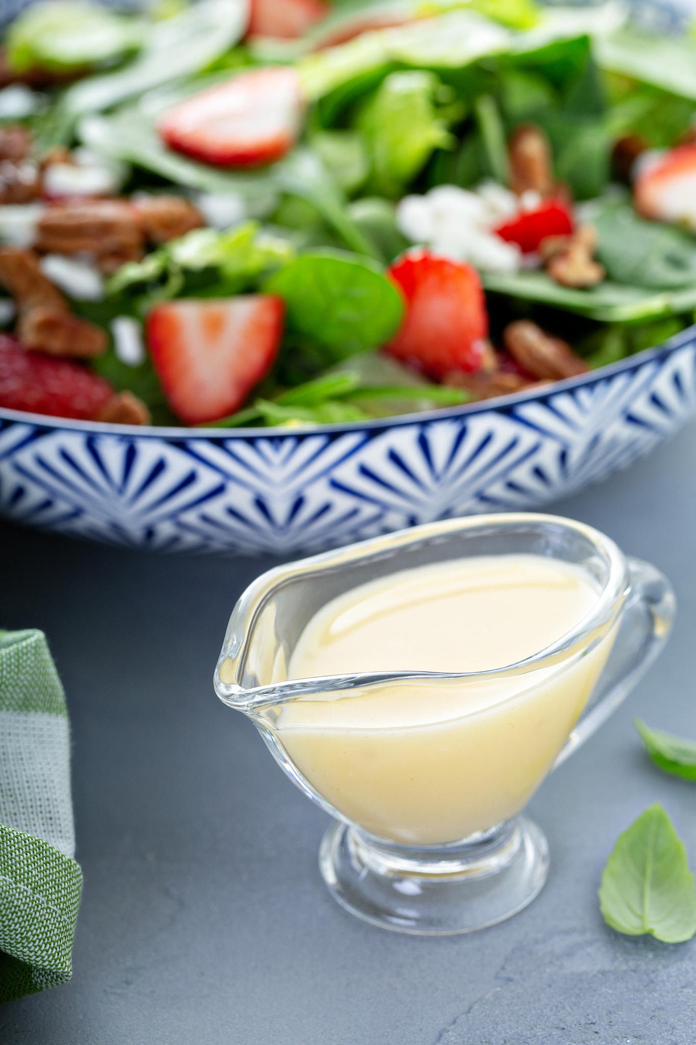 Italian dressing in a small sauce dish