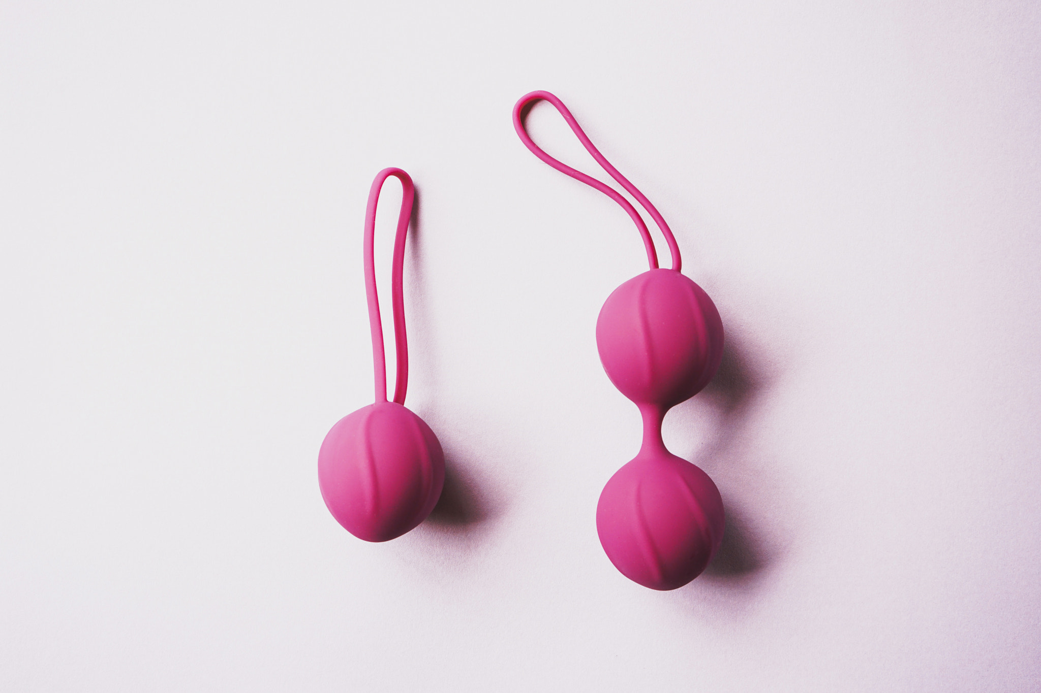 Dark pink chinese balls for kegel exercise