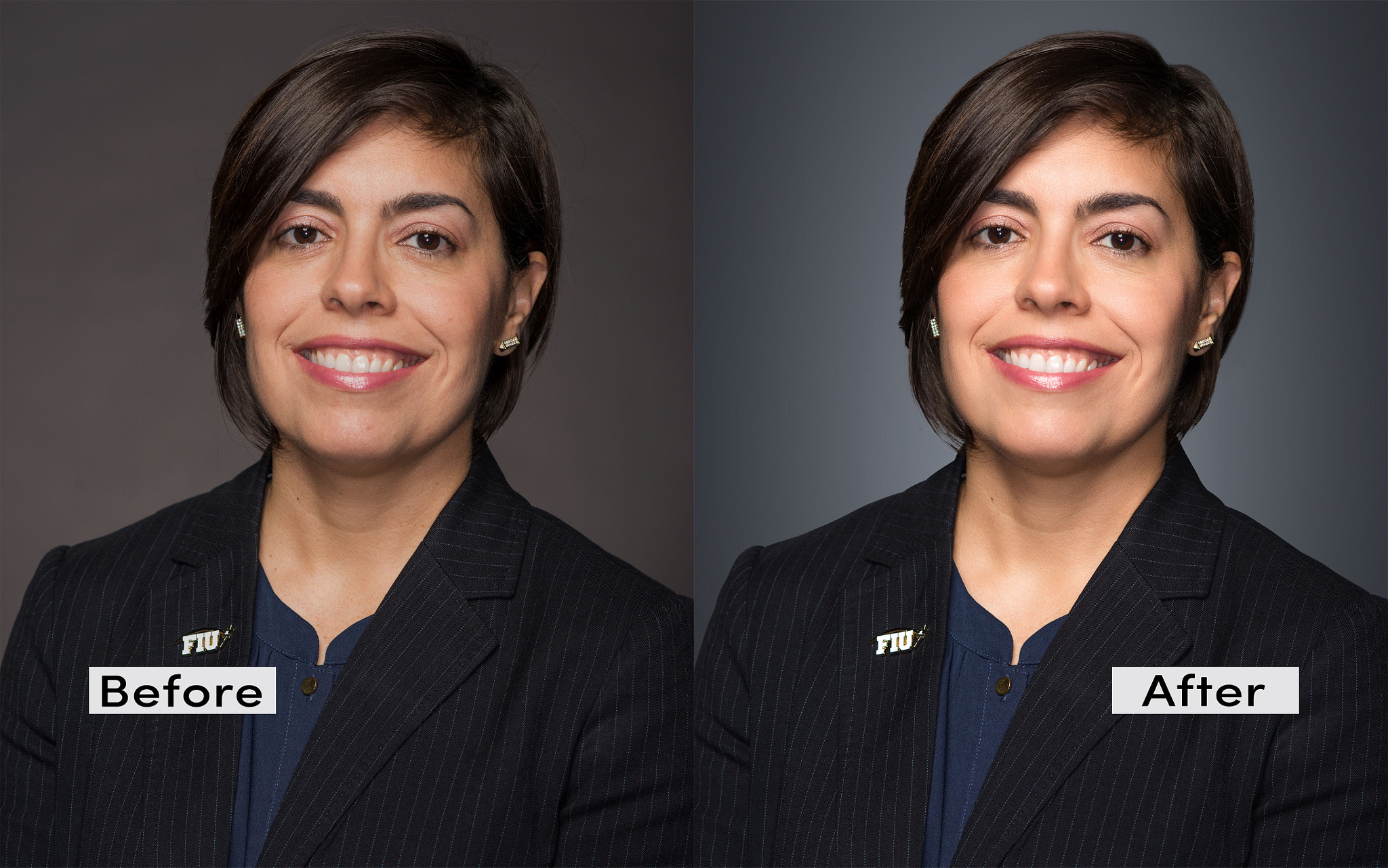 Corporate headshot retouching services