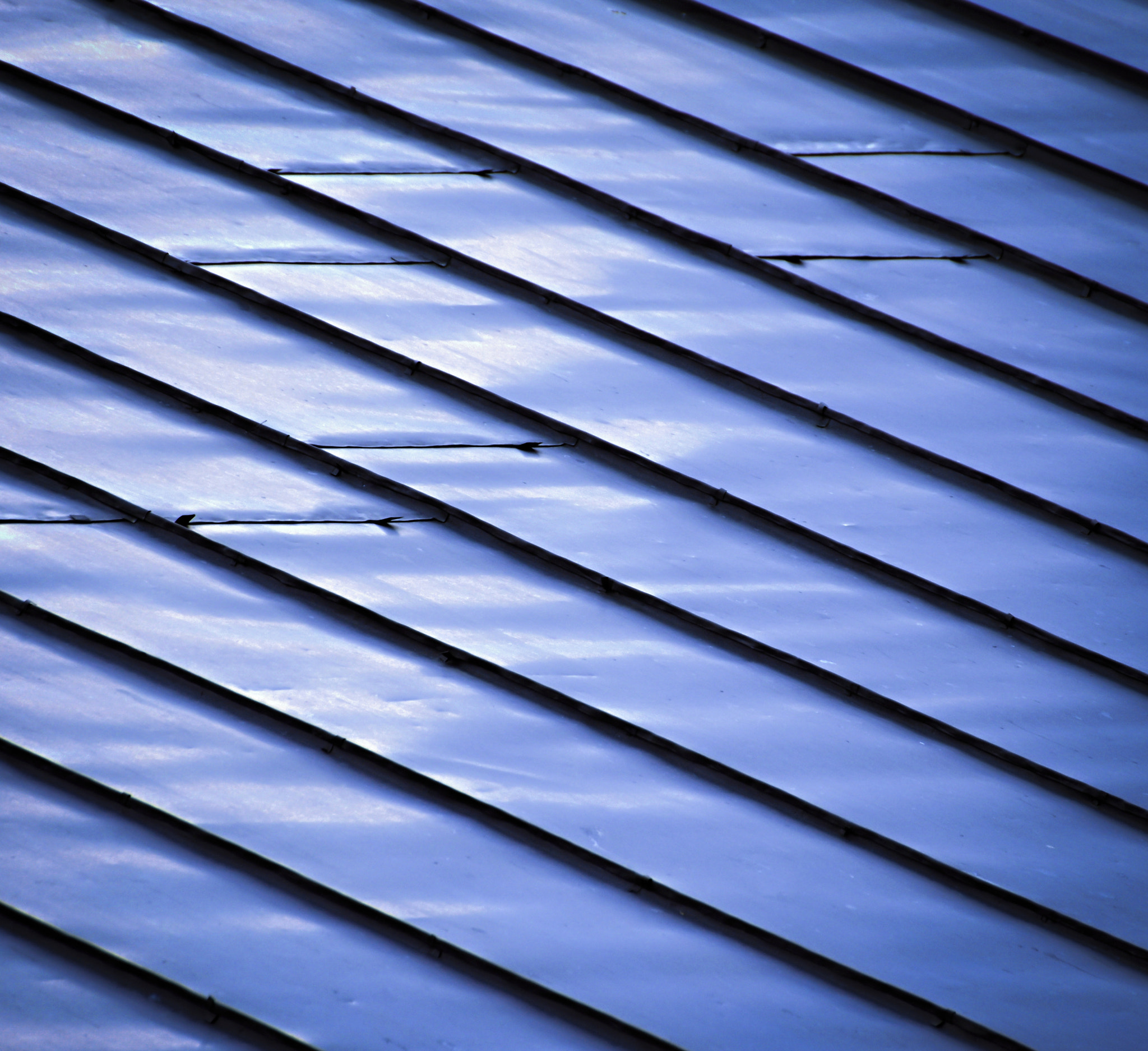 abstract background or texture detail blue steel roof